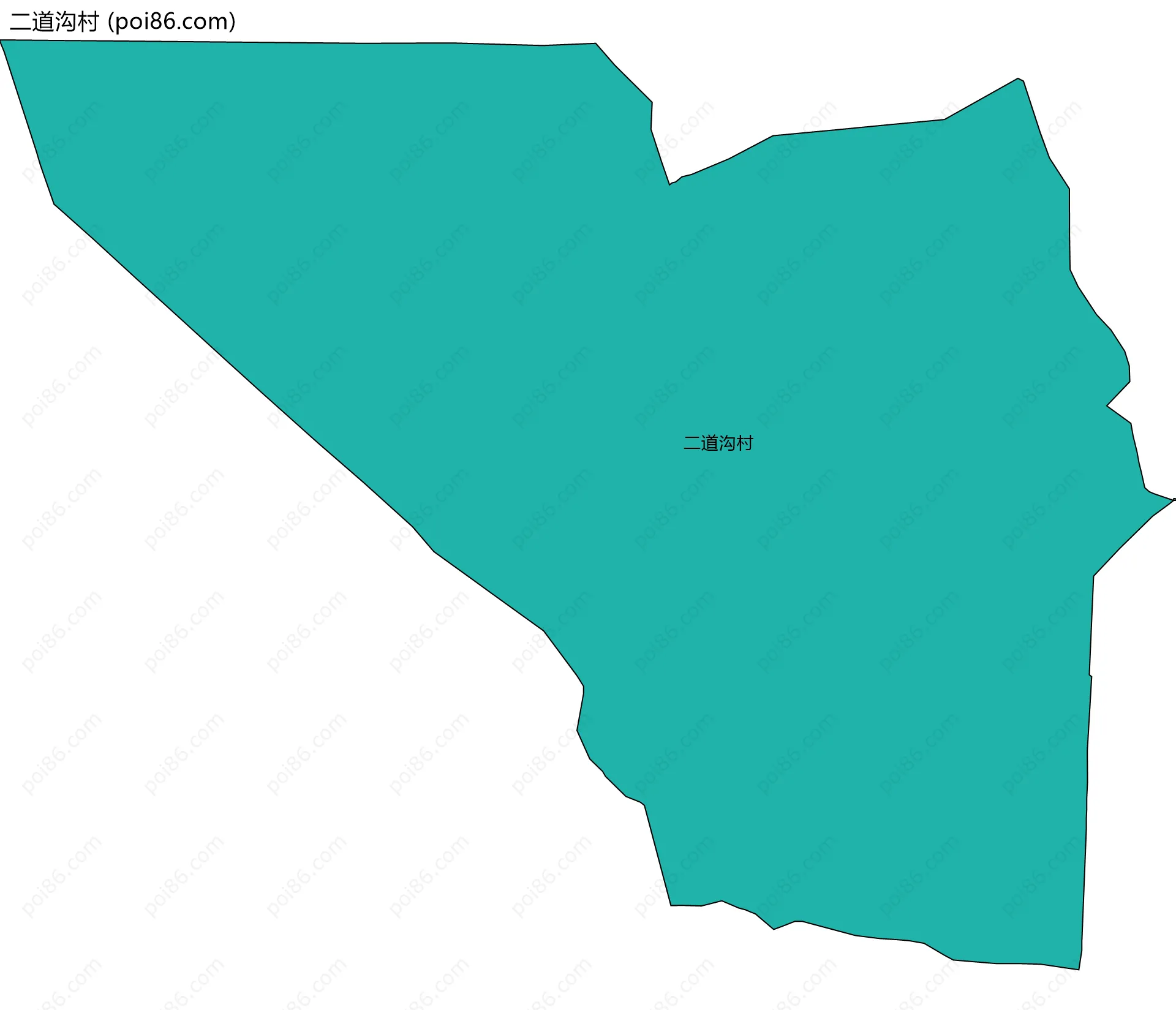 二道沟村边界地图