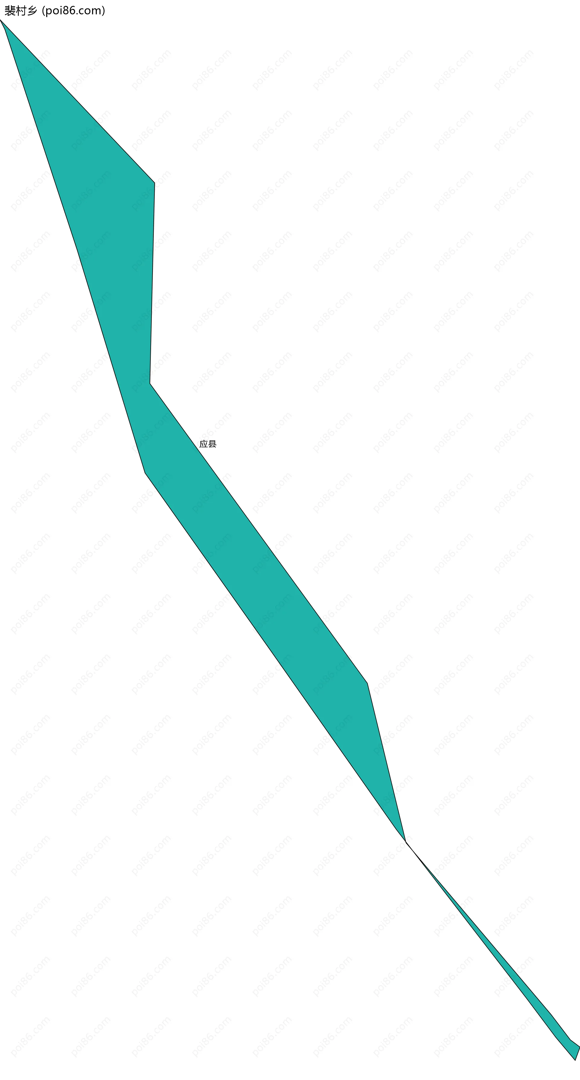 裴村乡边界地图(五级行政区划)