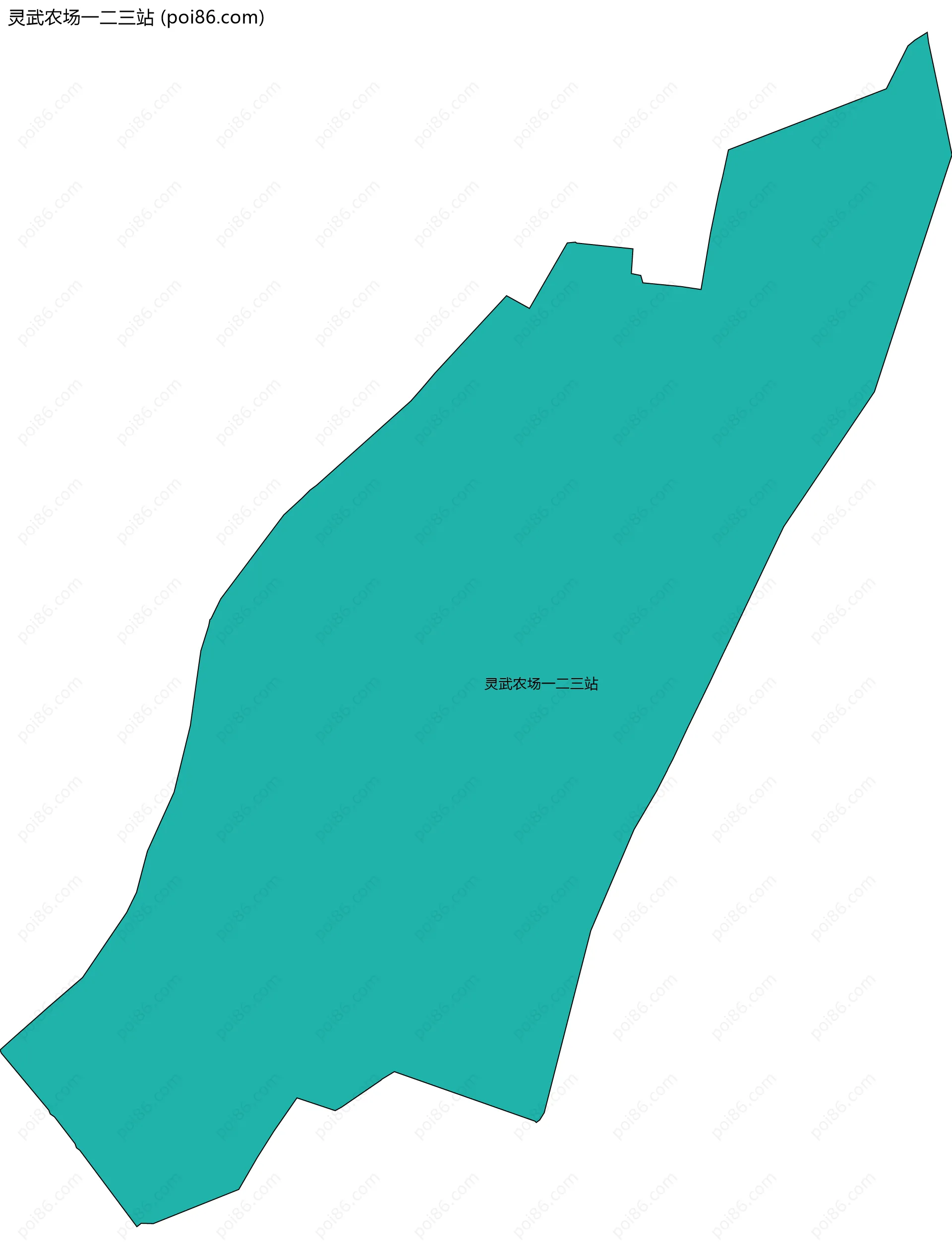 灵武农场一二三站边界地图