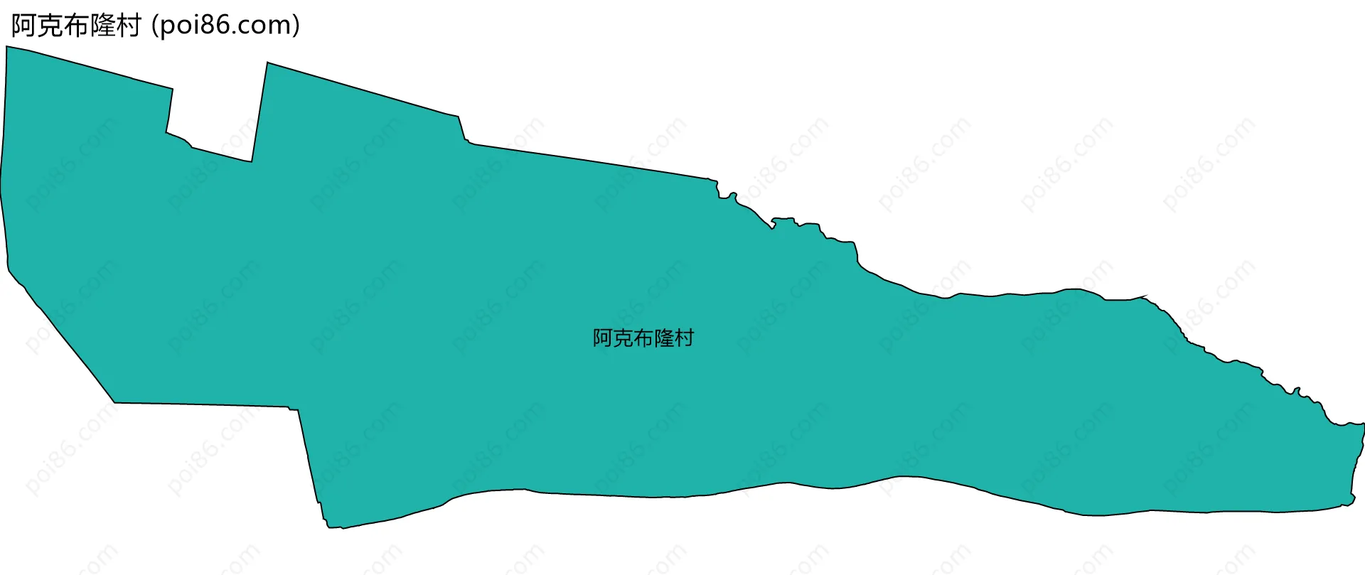 阿克布隆村边界地图