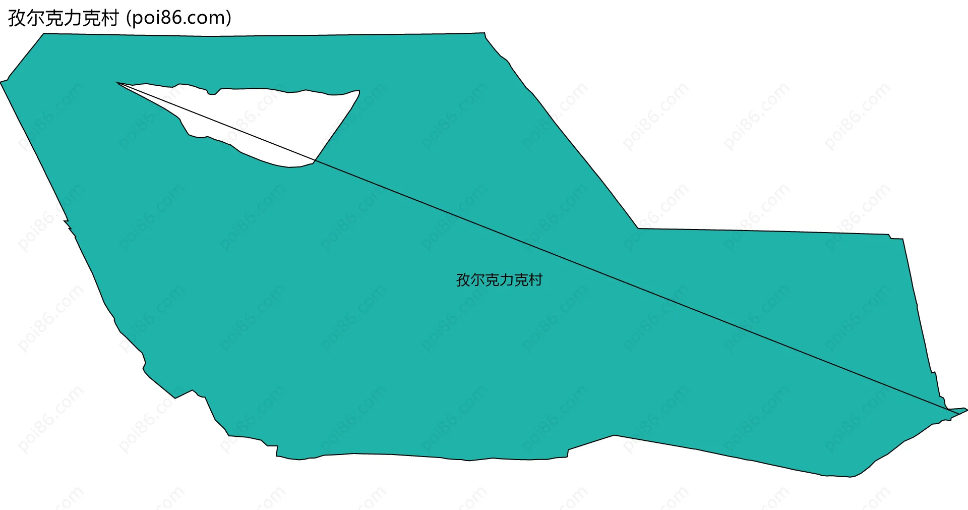 孜尔克力克村边界地图