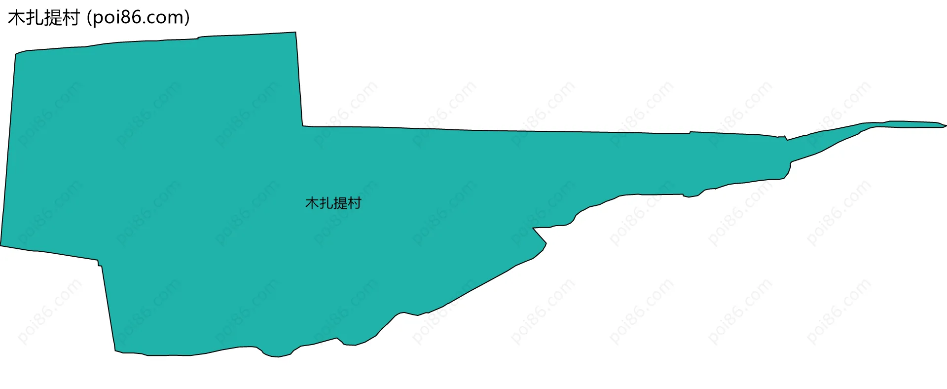 木扎提村边界地图