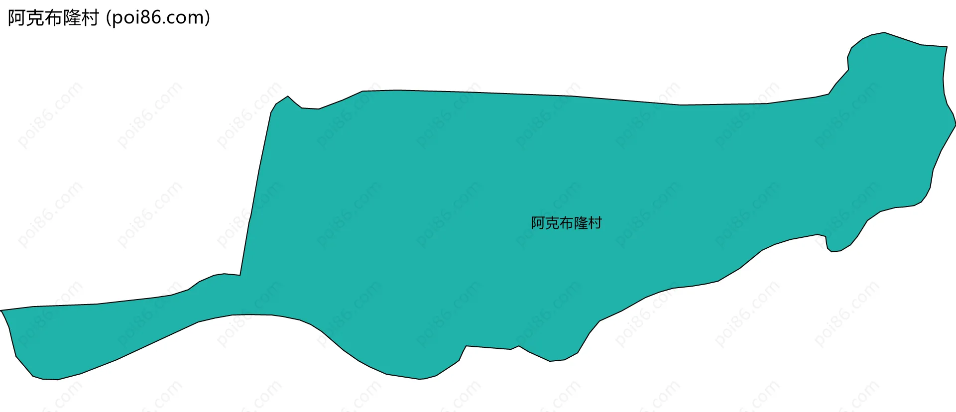 阿克布隆村边界地图