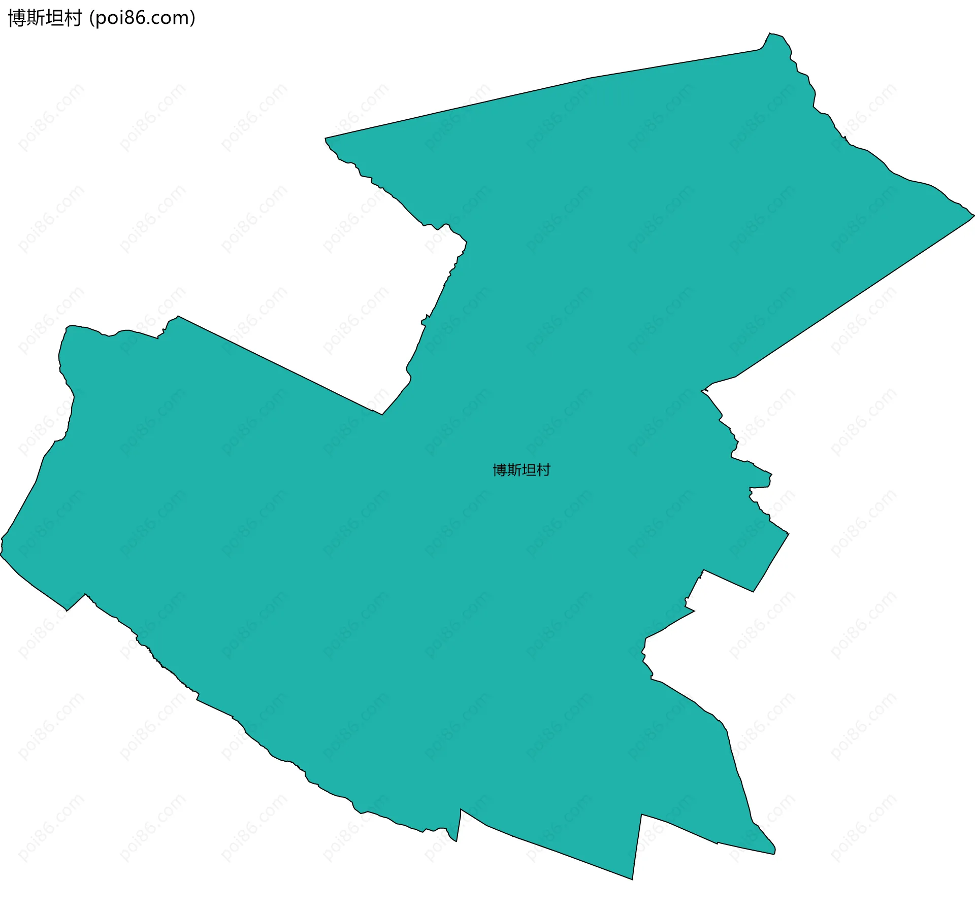 博斯坦村边界地图