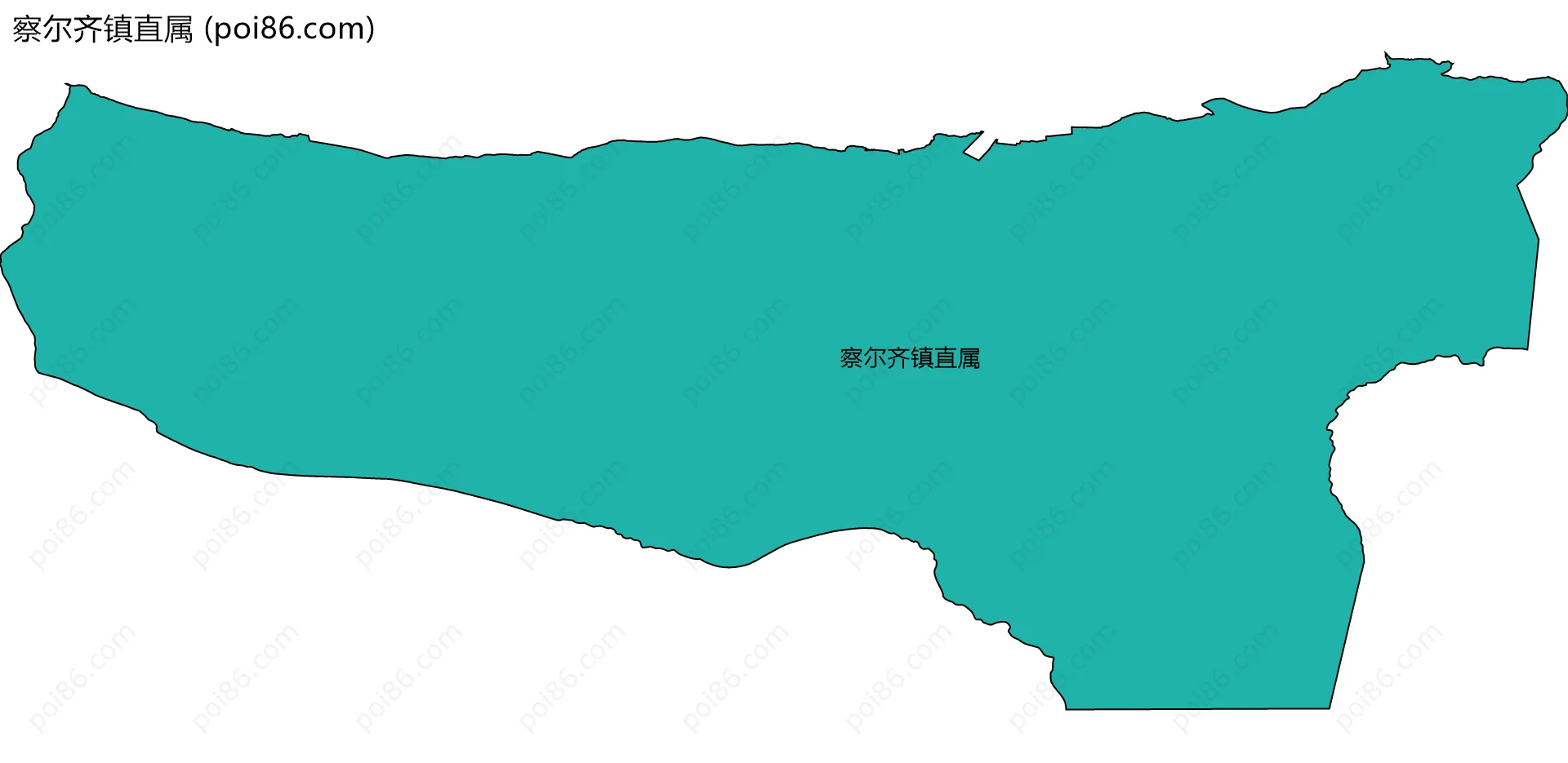察尔齐镇直属边界地图
