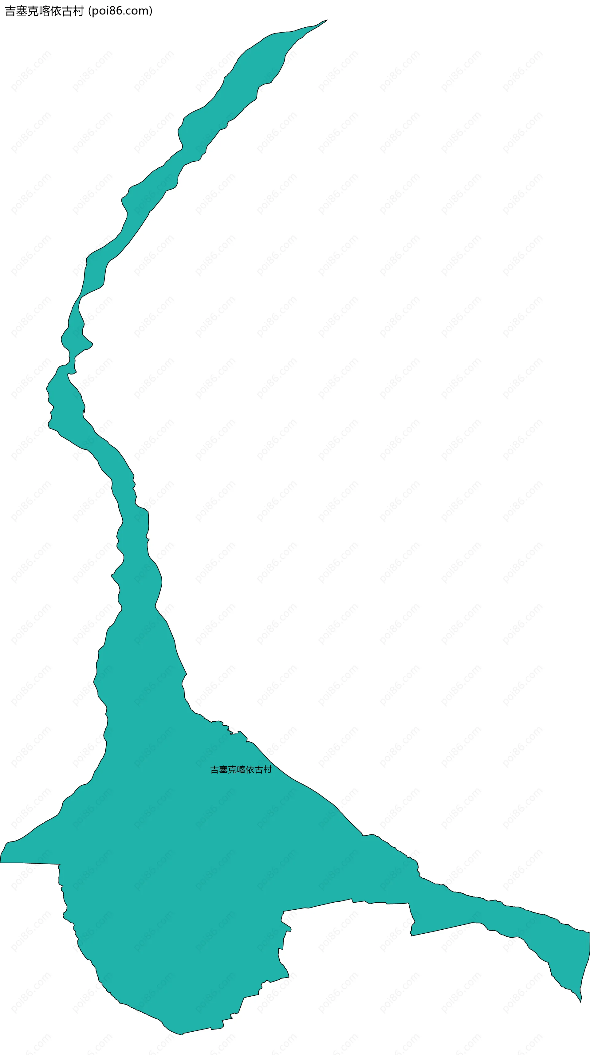 吉塞克喀依古村边界地图