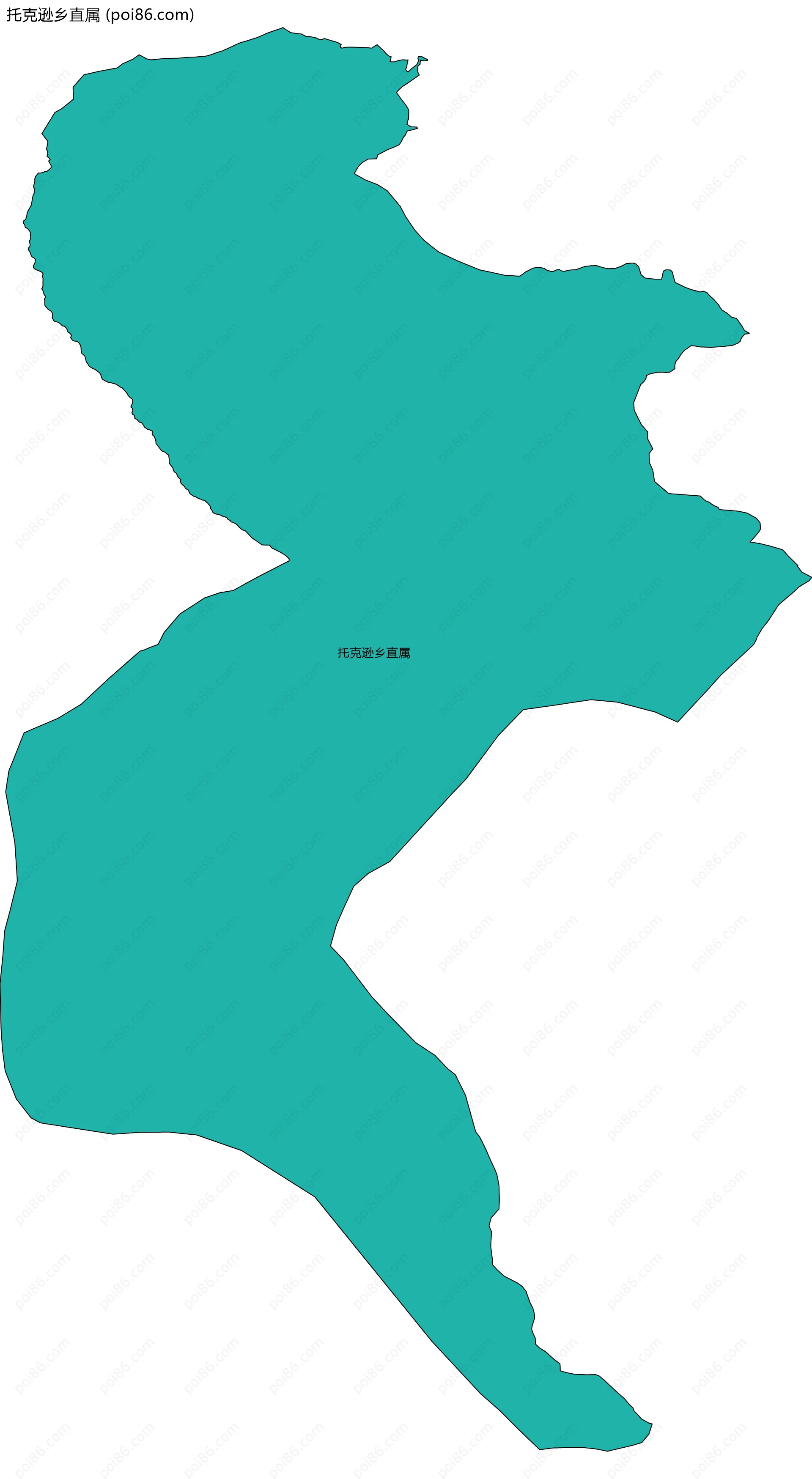托克逊乡直属边界地图