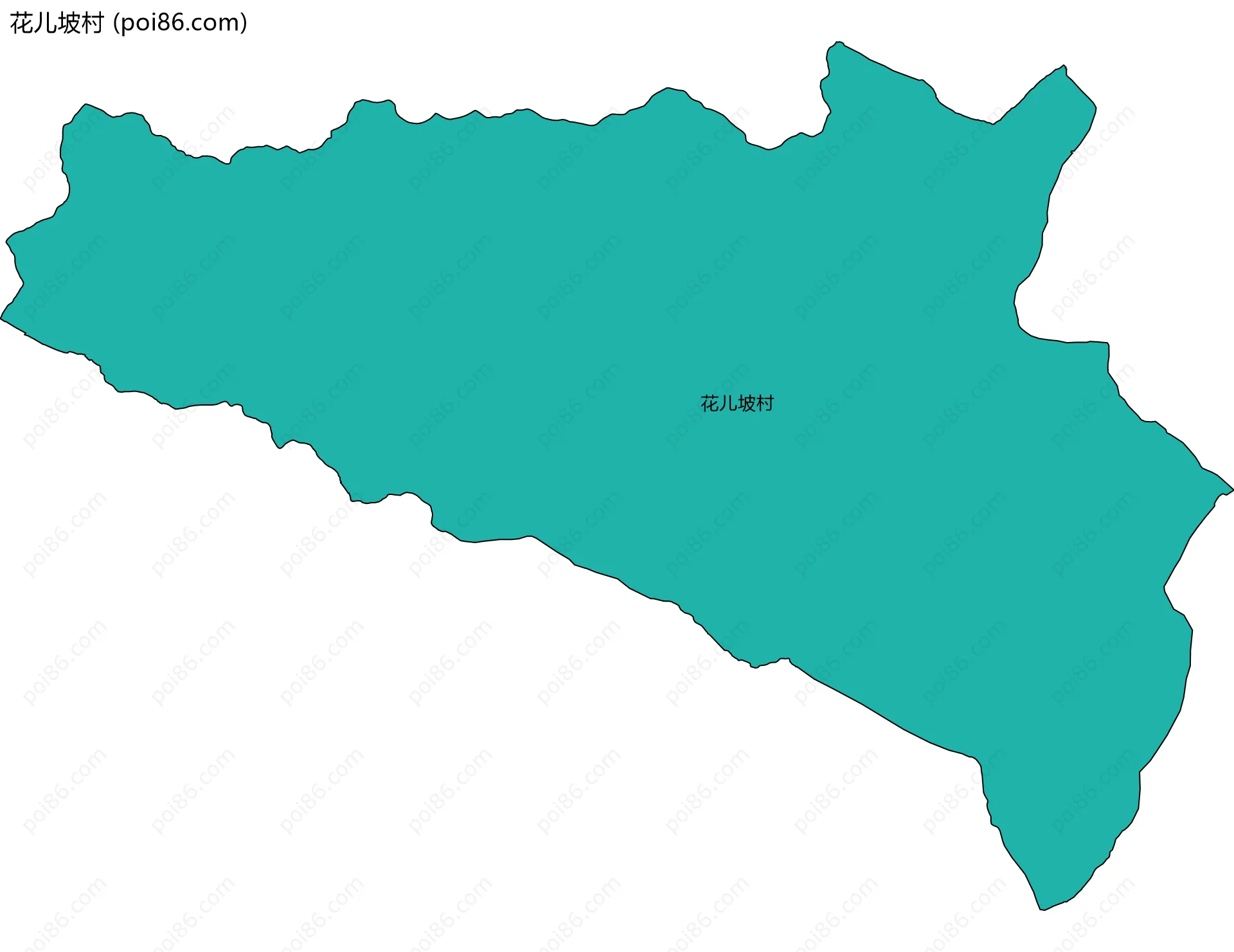 花儿坡村边界地图