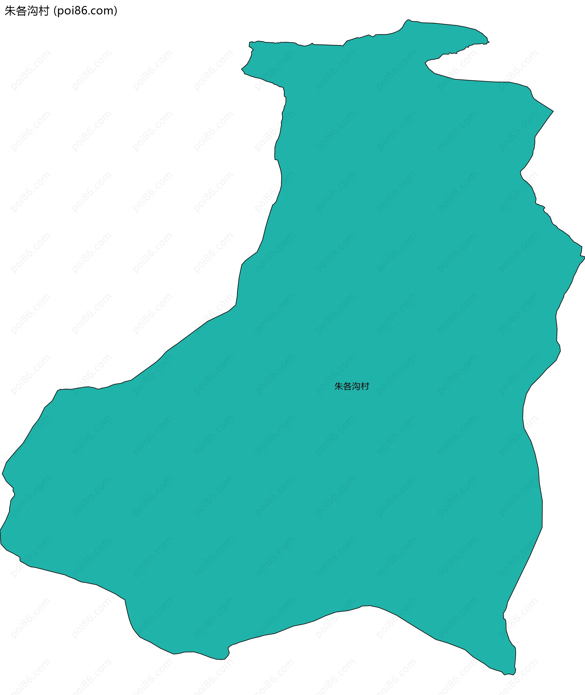 朱各沟村边界地图