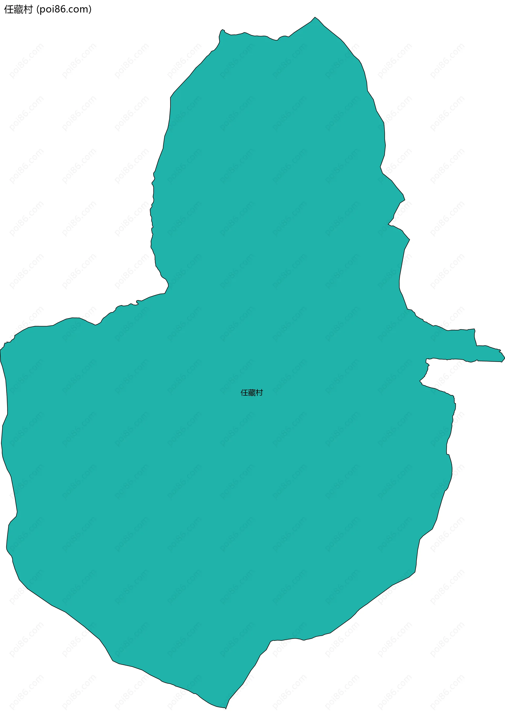 任藏村边界地图