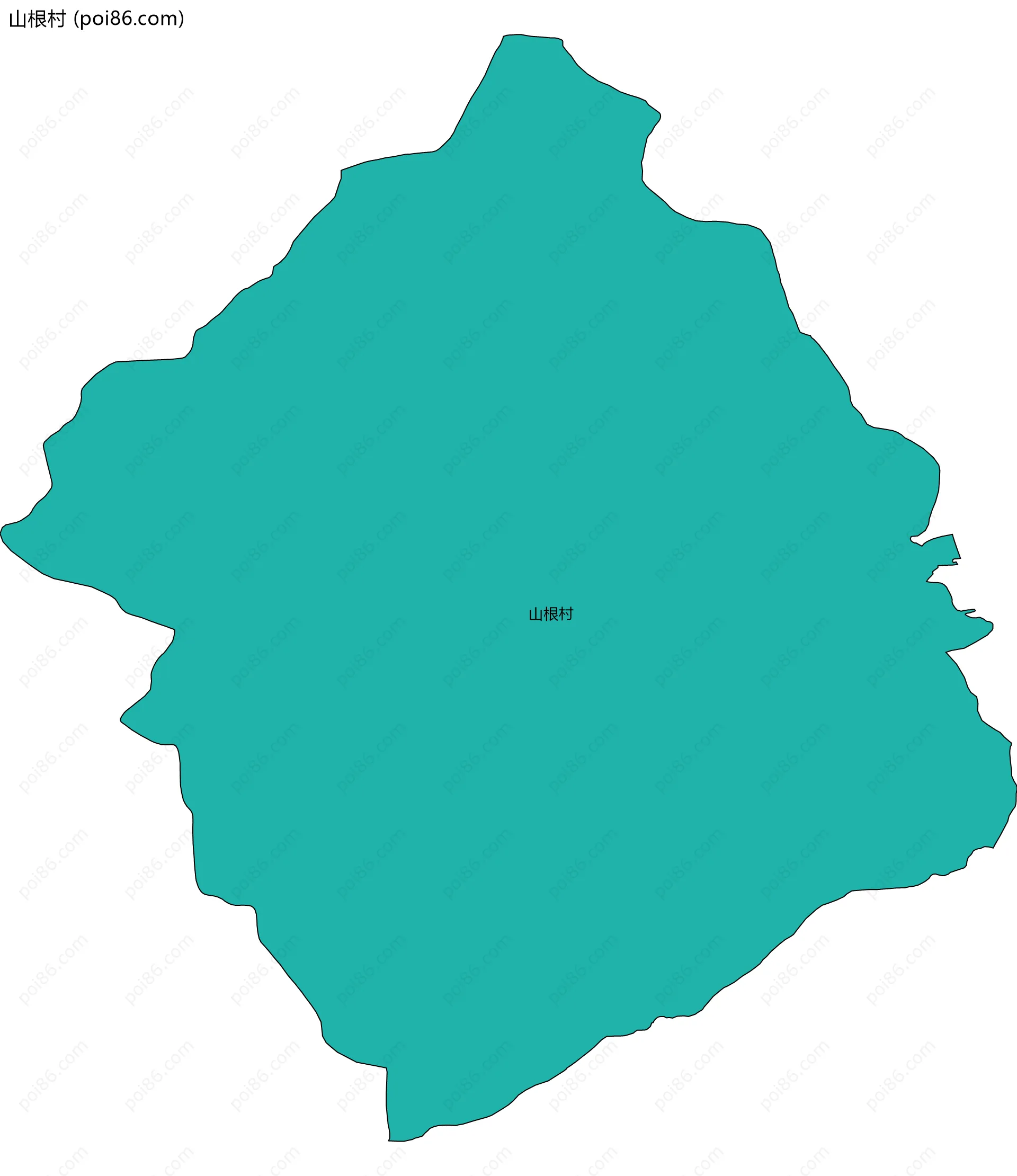 山根村边界地图