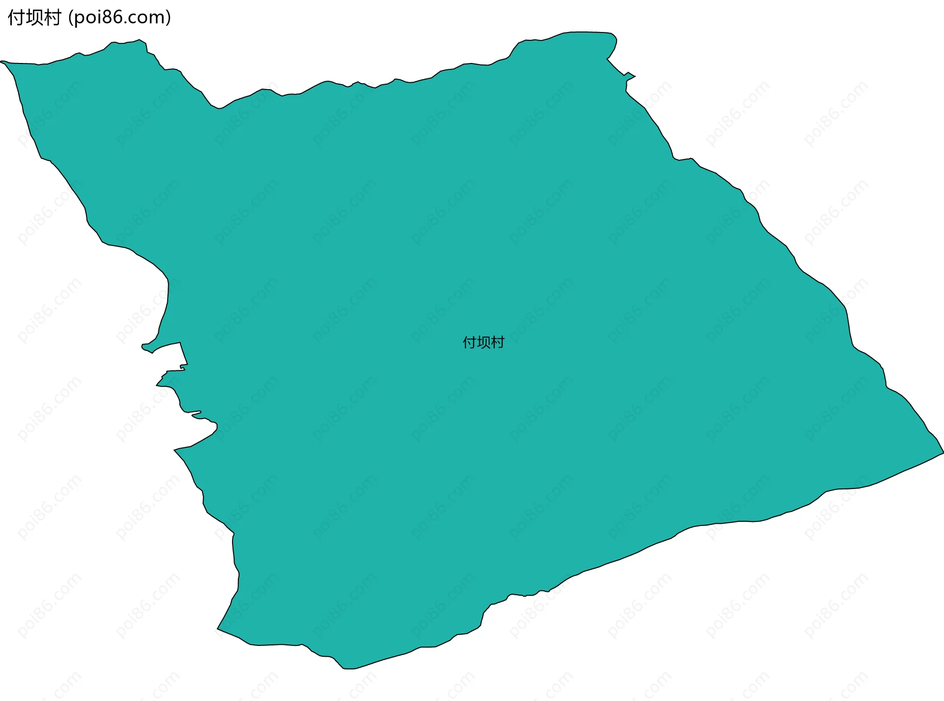 付坝村边界地图