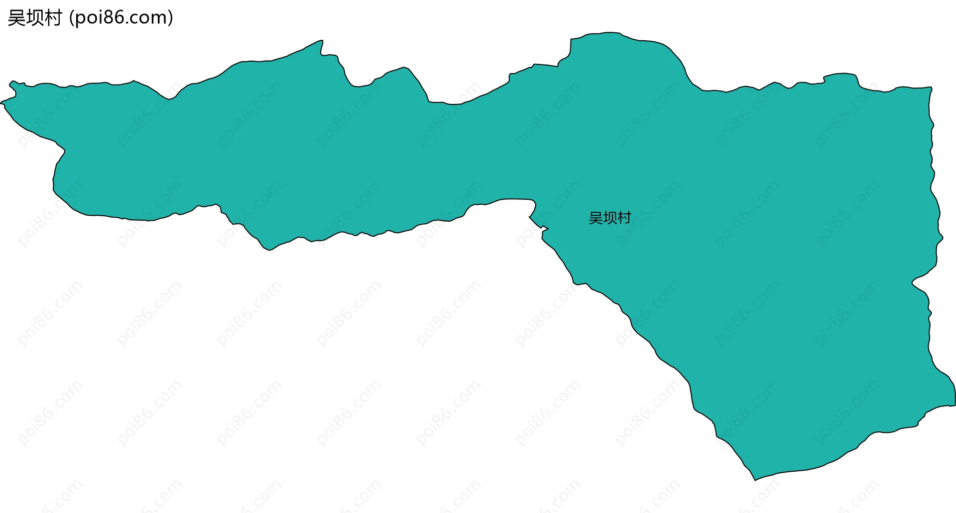吴坝村边界地图