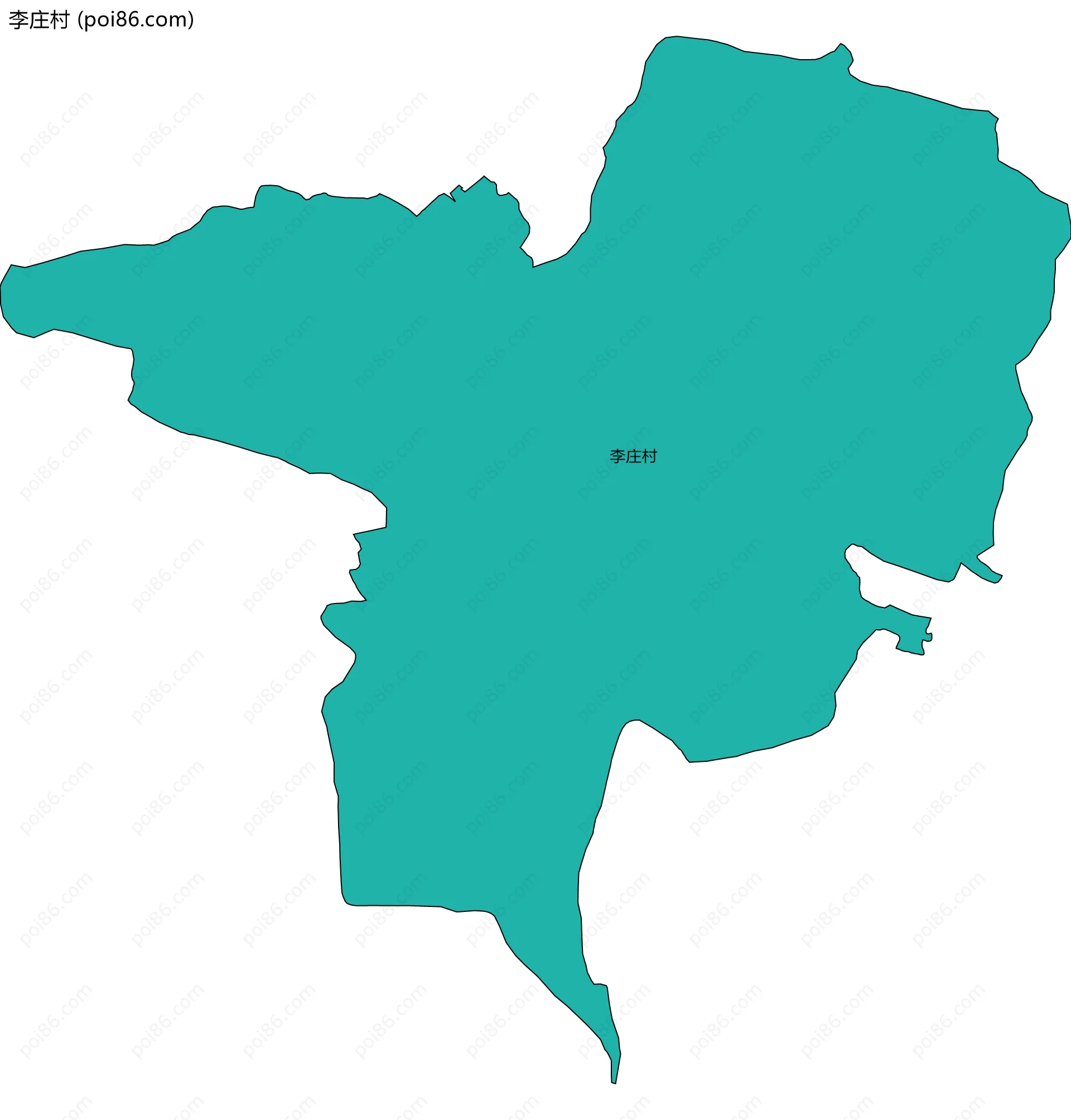 李庄村边界地图