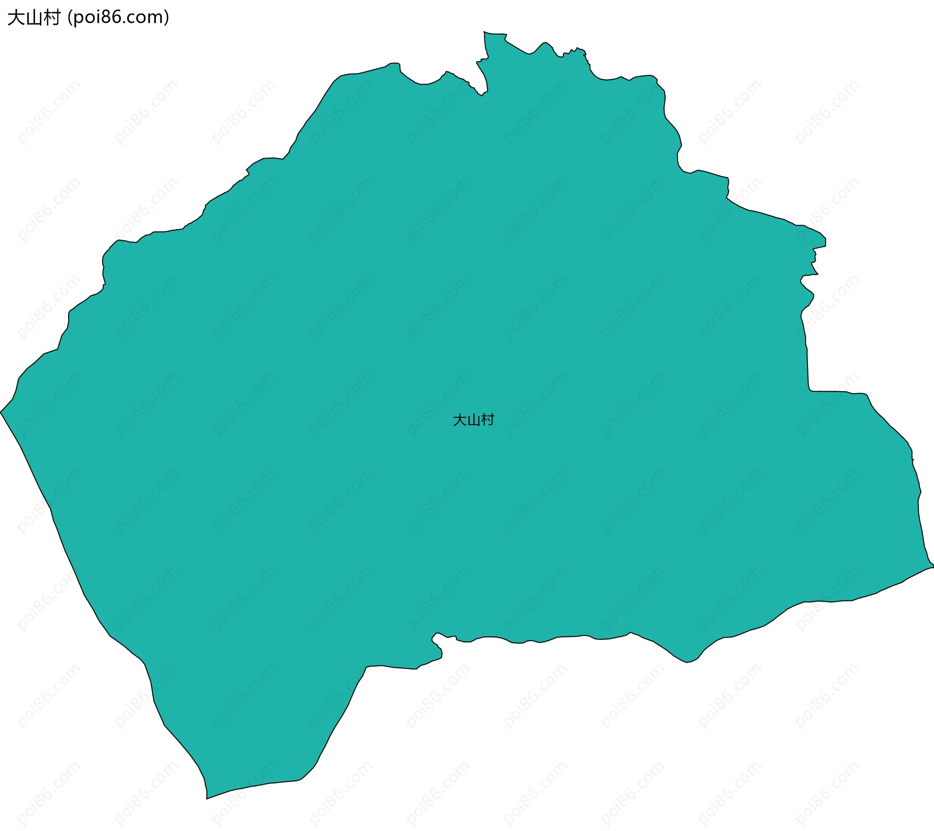 大山村边界地图
