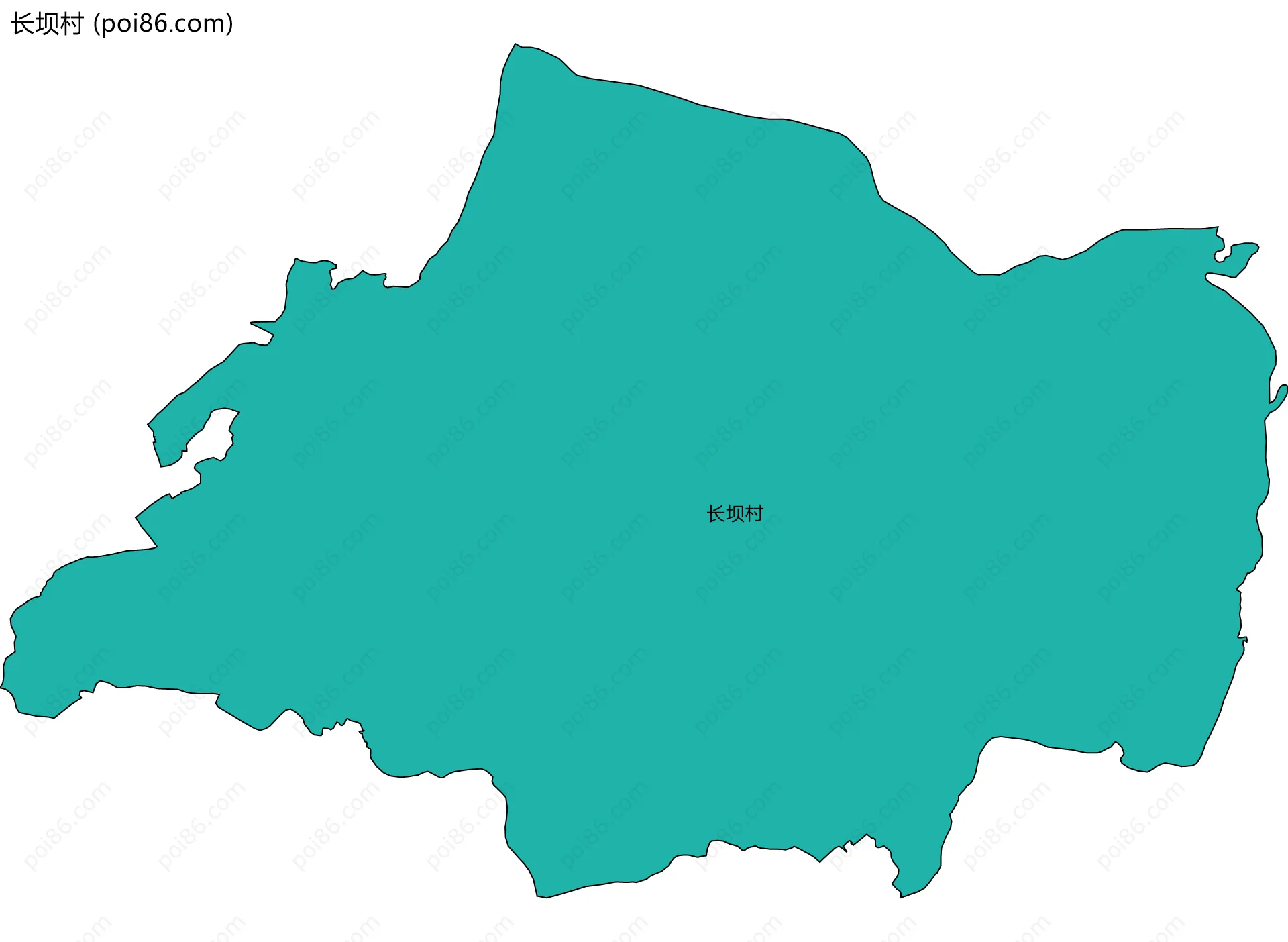 长坝村边界地图