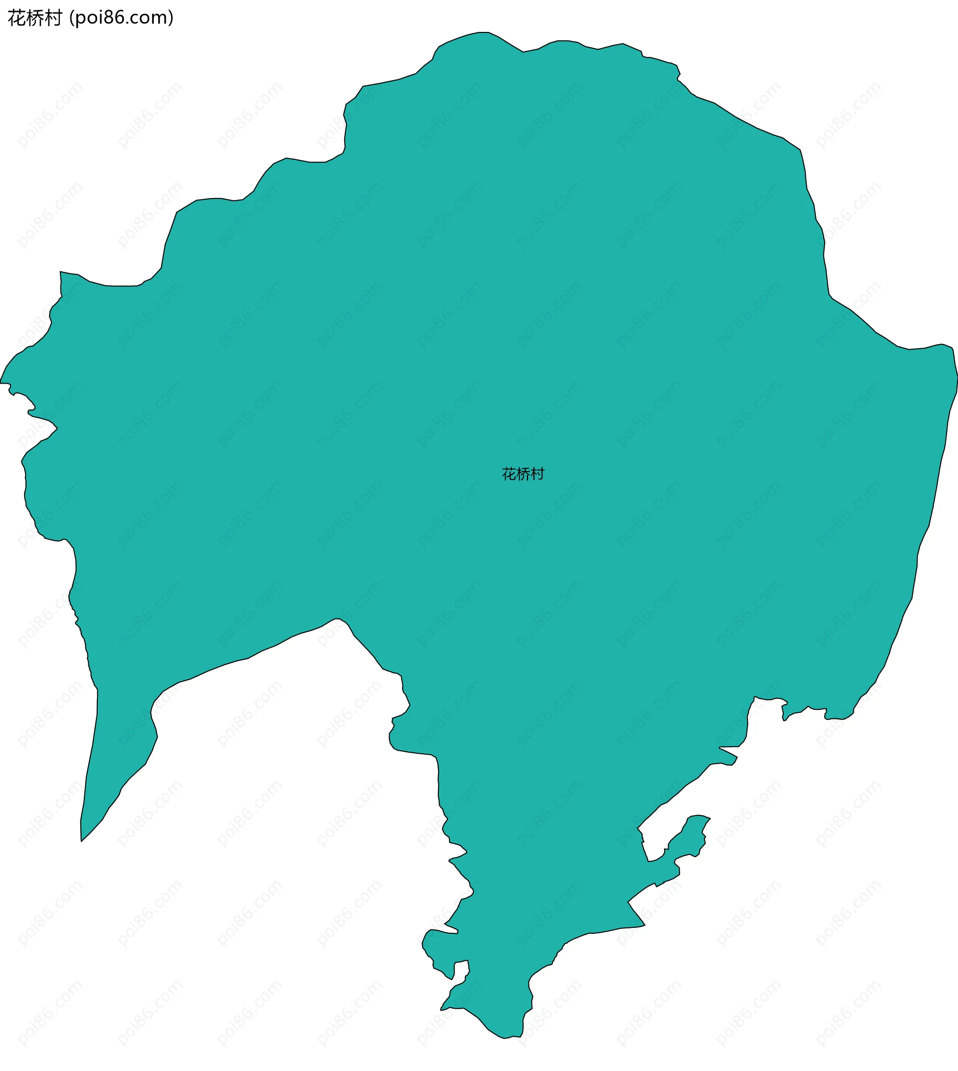 花桥村边界地图