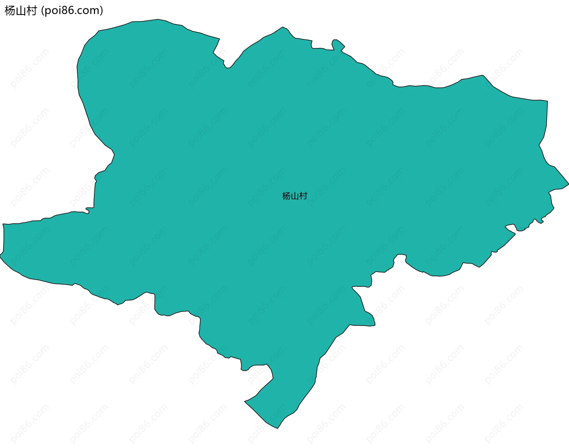 杨山村边界地图
