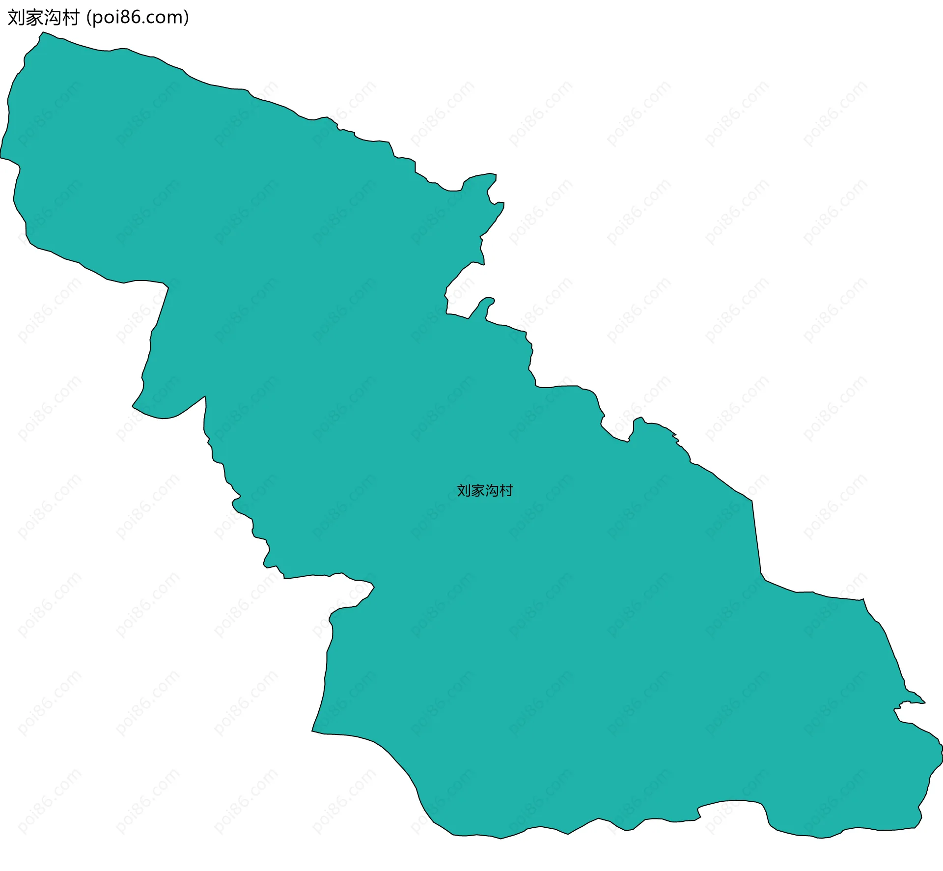刘家沟村边界地图
