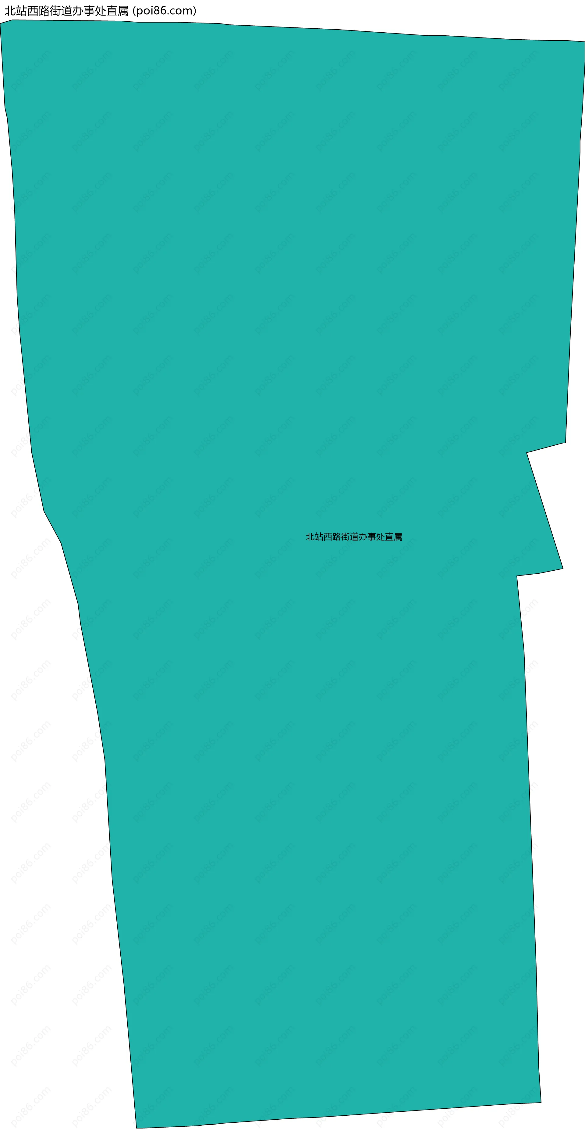 北站西路街道办事处直属边界地图