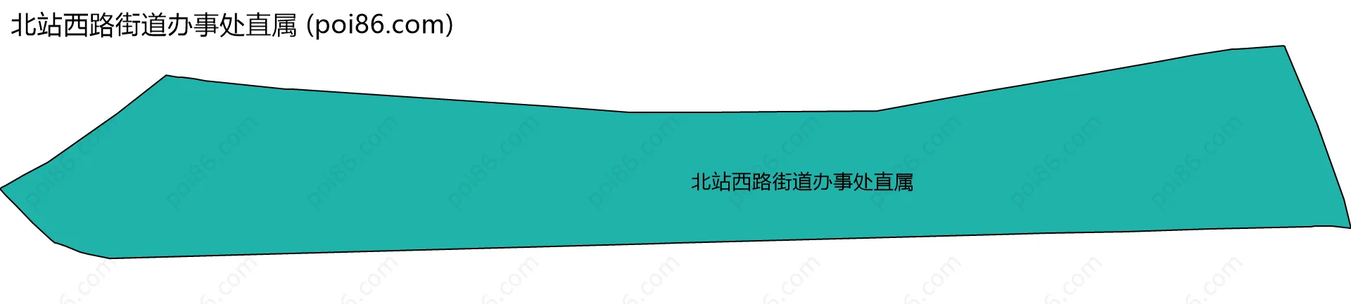 北站西路街道办事处直属边界地图