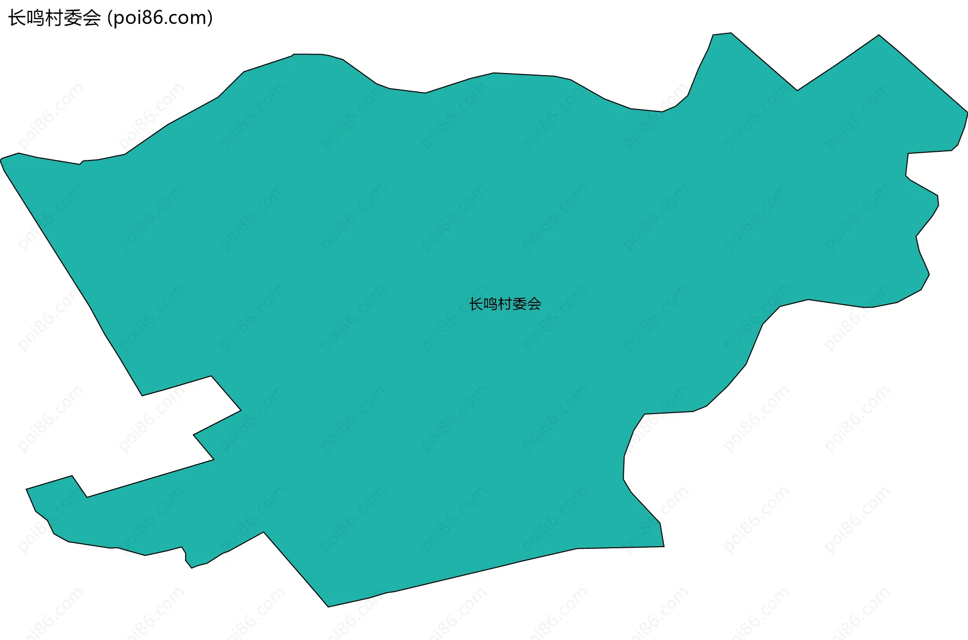 长鸣村委会边界地图