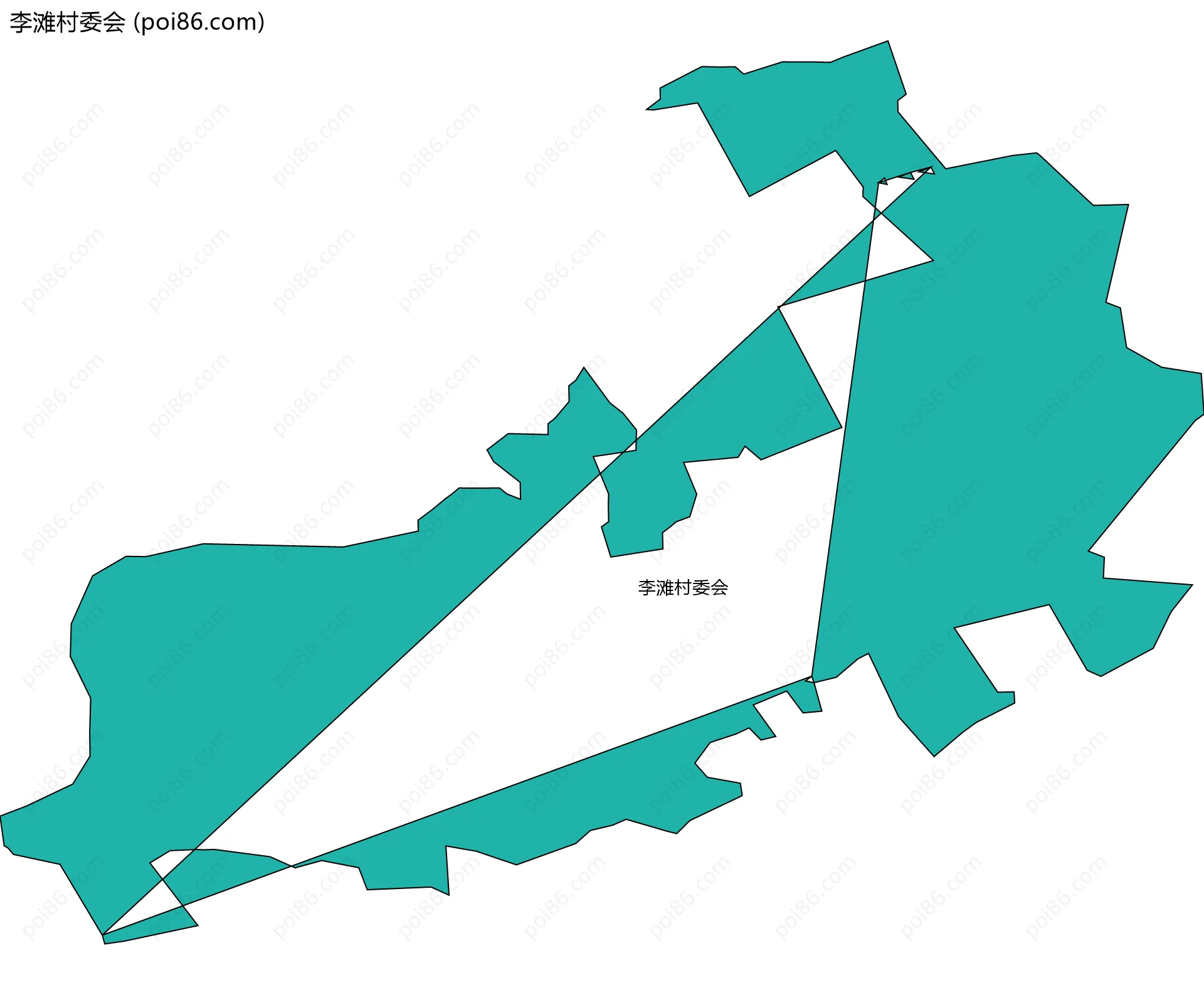 李滩村委会边界地图
