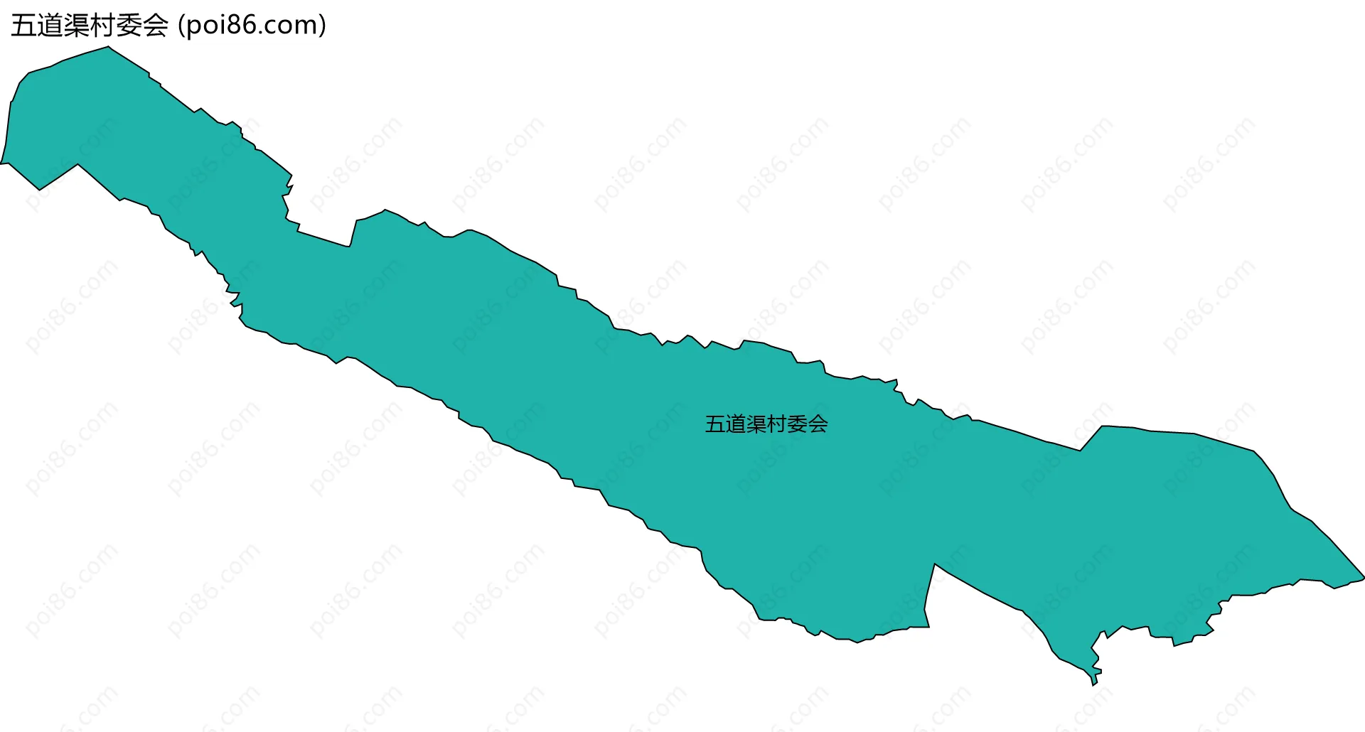 五道渠村委会边界地图