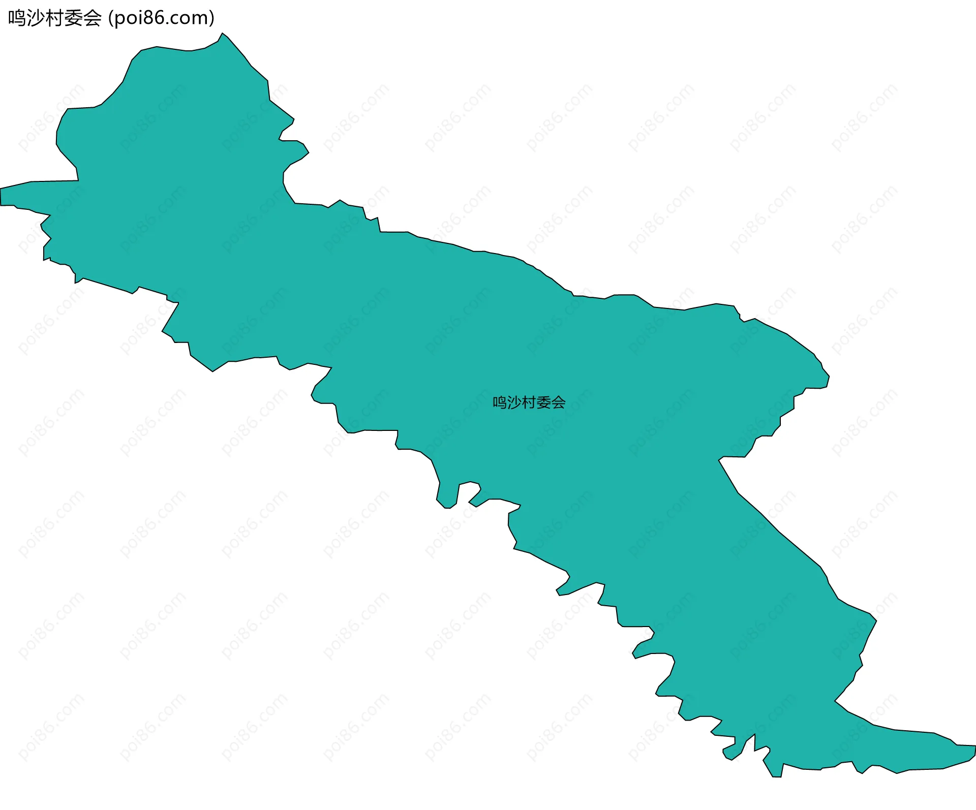 鸣沙村委会边界地图