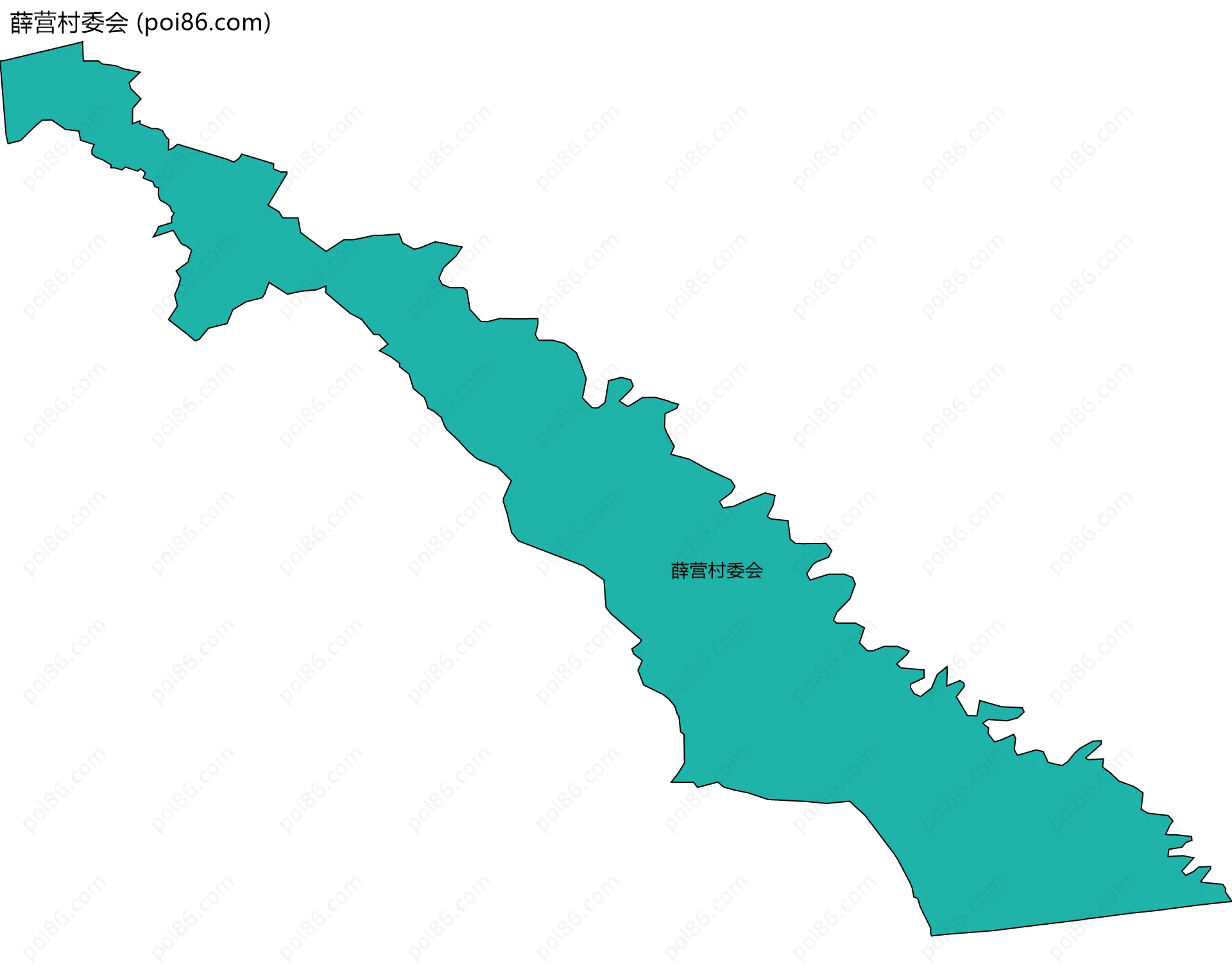 薛营村委会边界地图