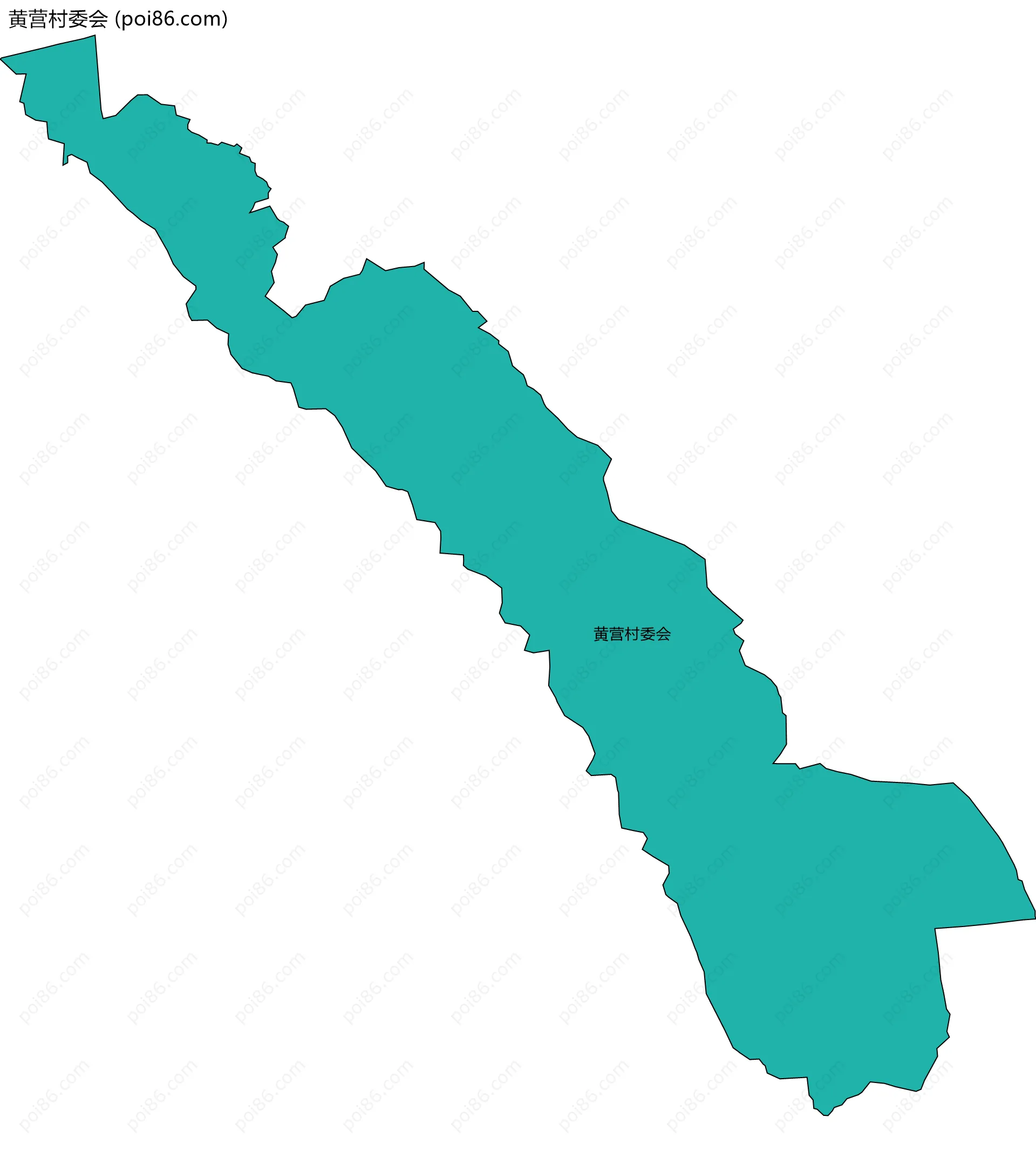 黄营村委会边界地图