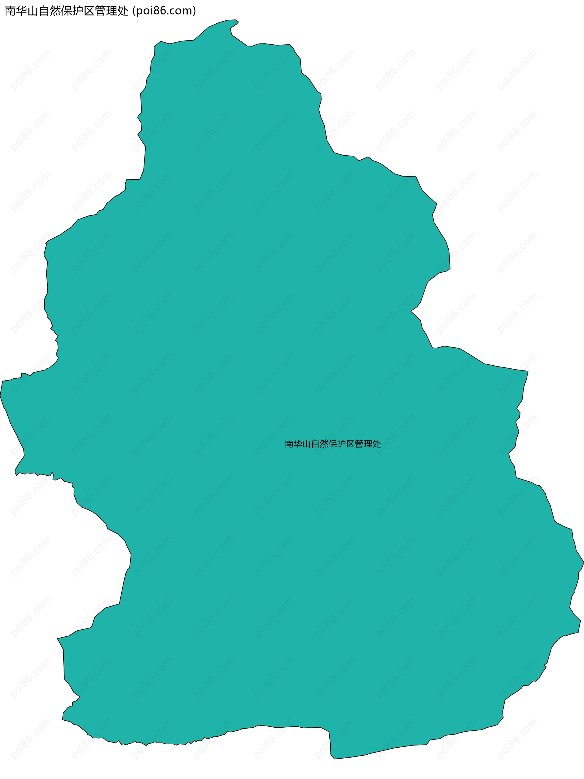 南华山自然保护区管理处边界地图