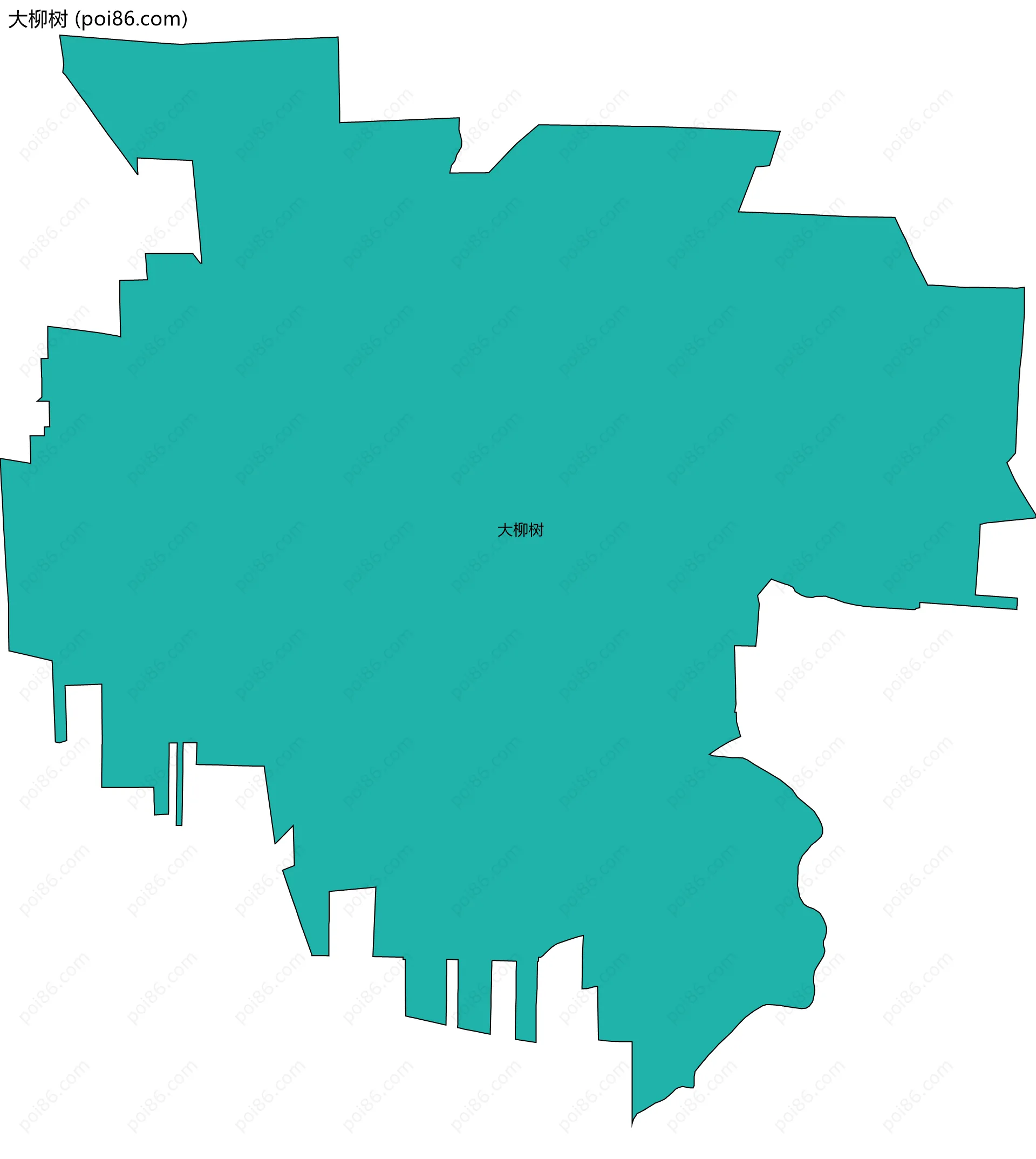 大柳树边界地图