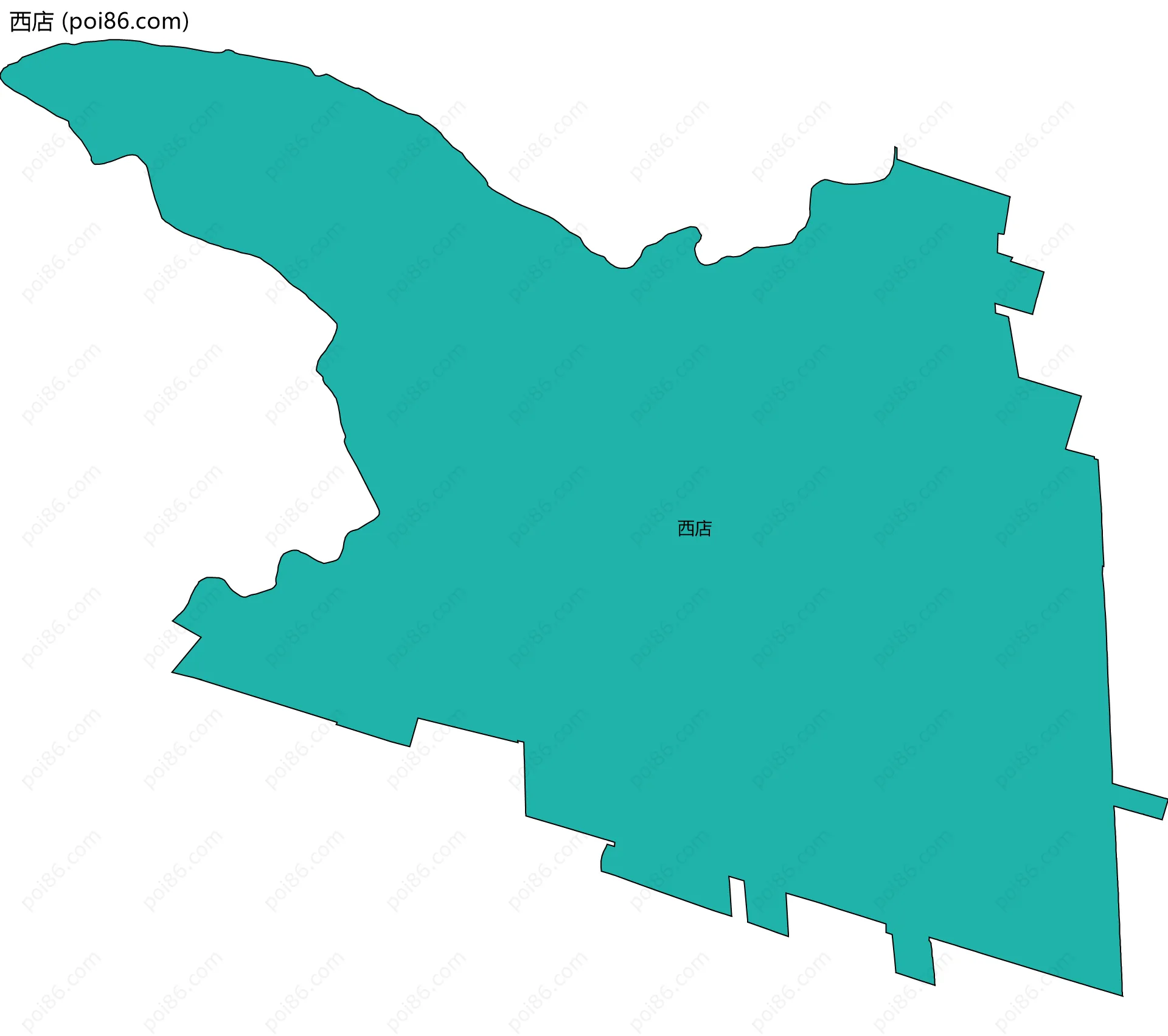 西店边界地图
