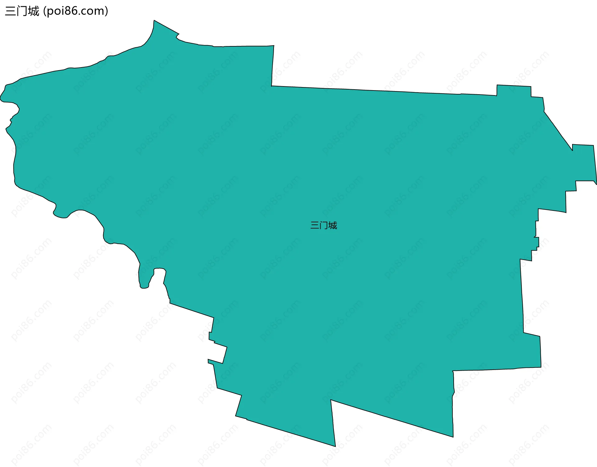三门城边界地图