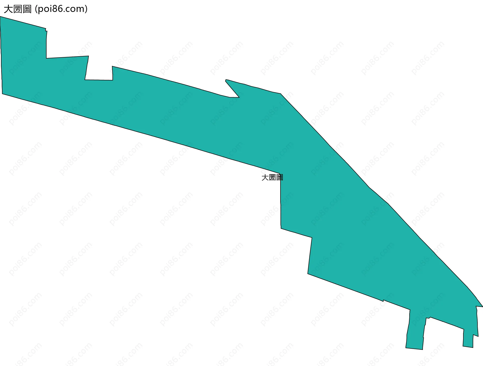 大圐圙边界地图