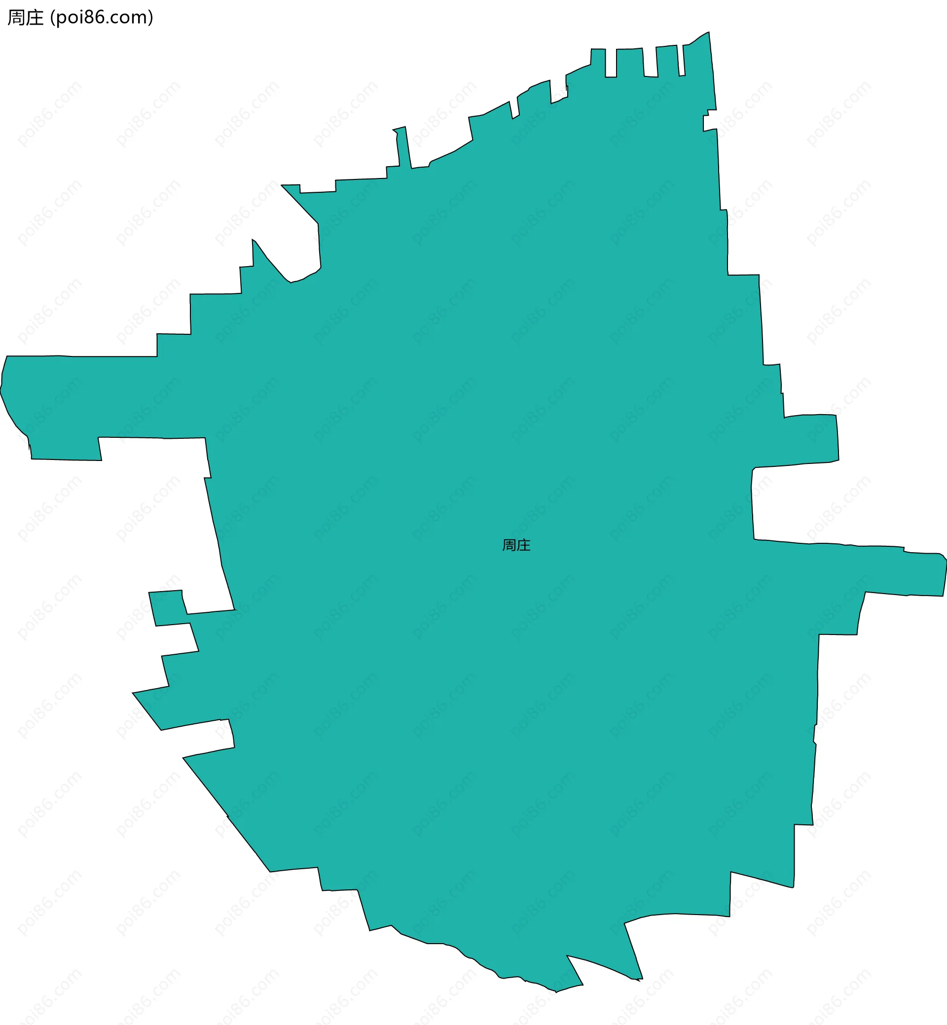 周庄边界地图