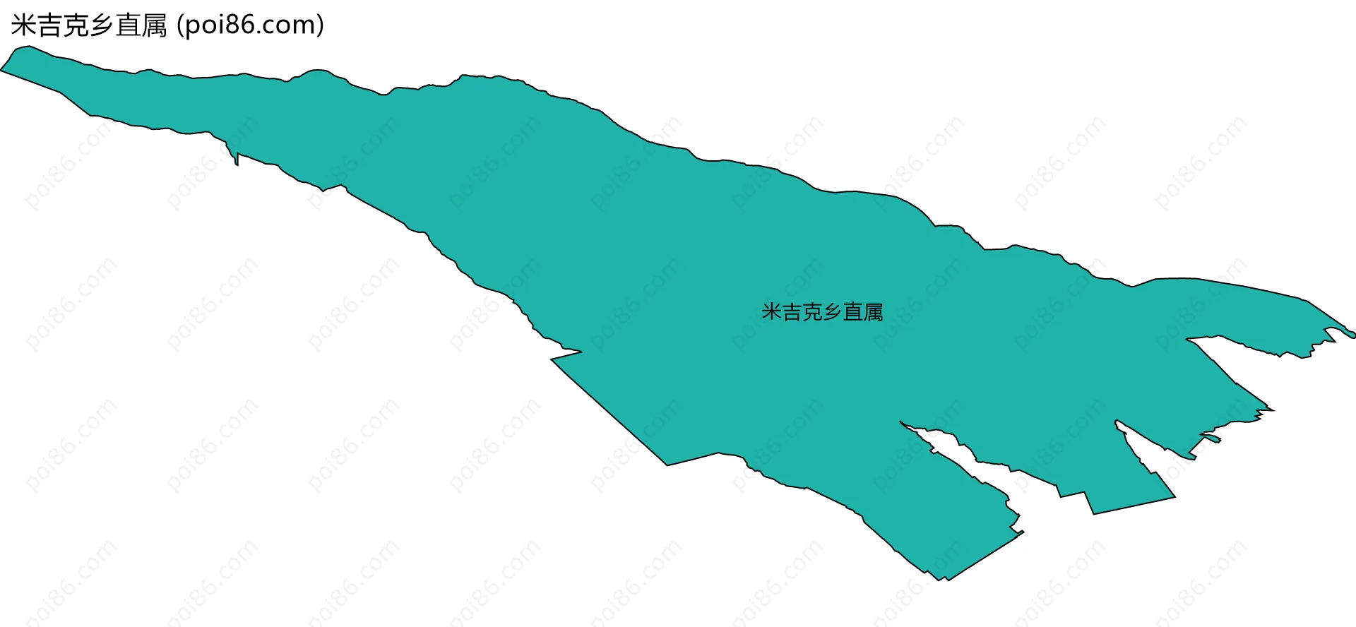 米吉克乡直属边界地图