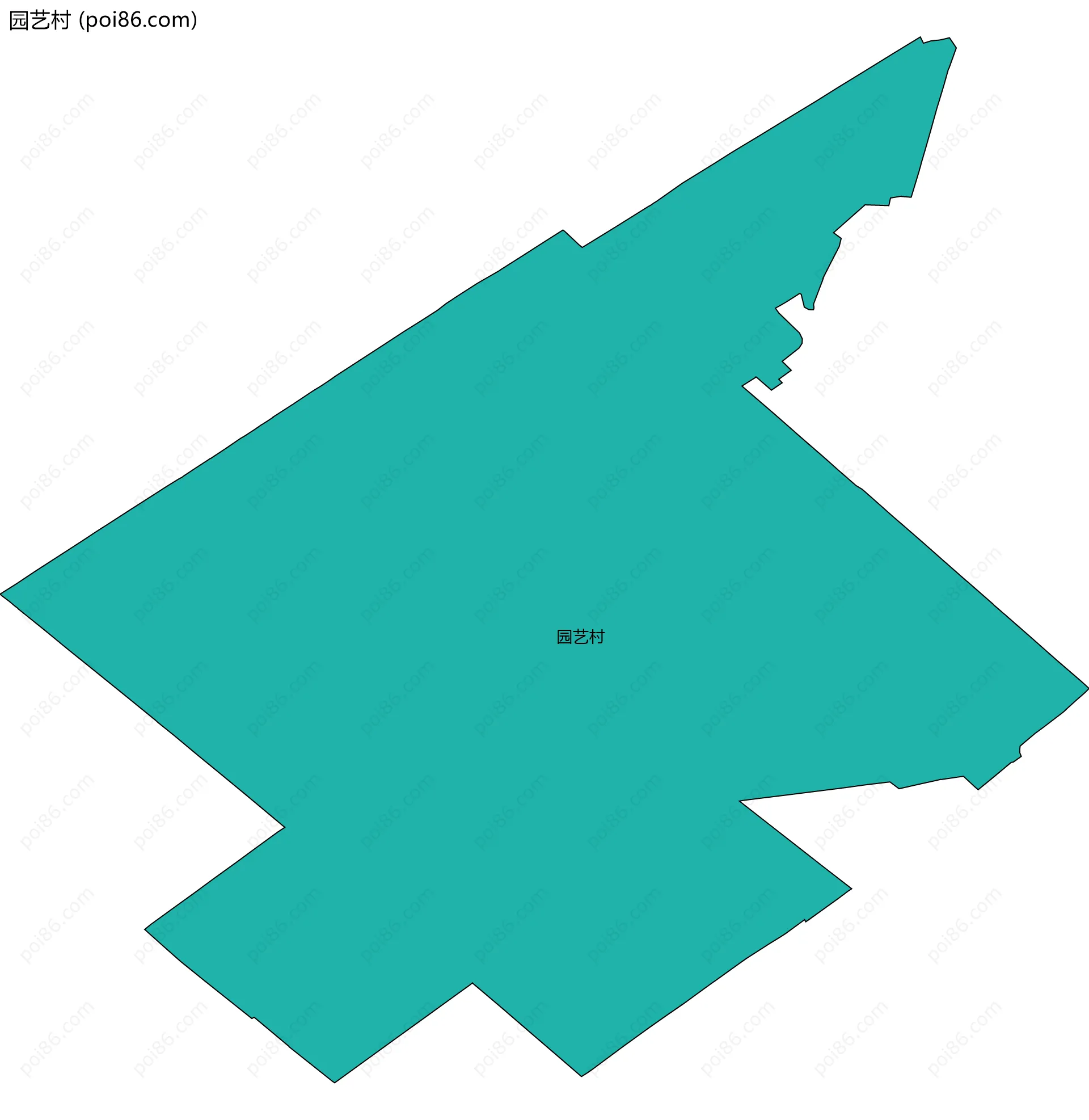 园艺村边界地图