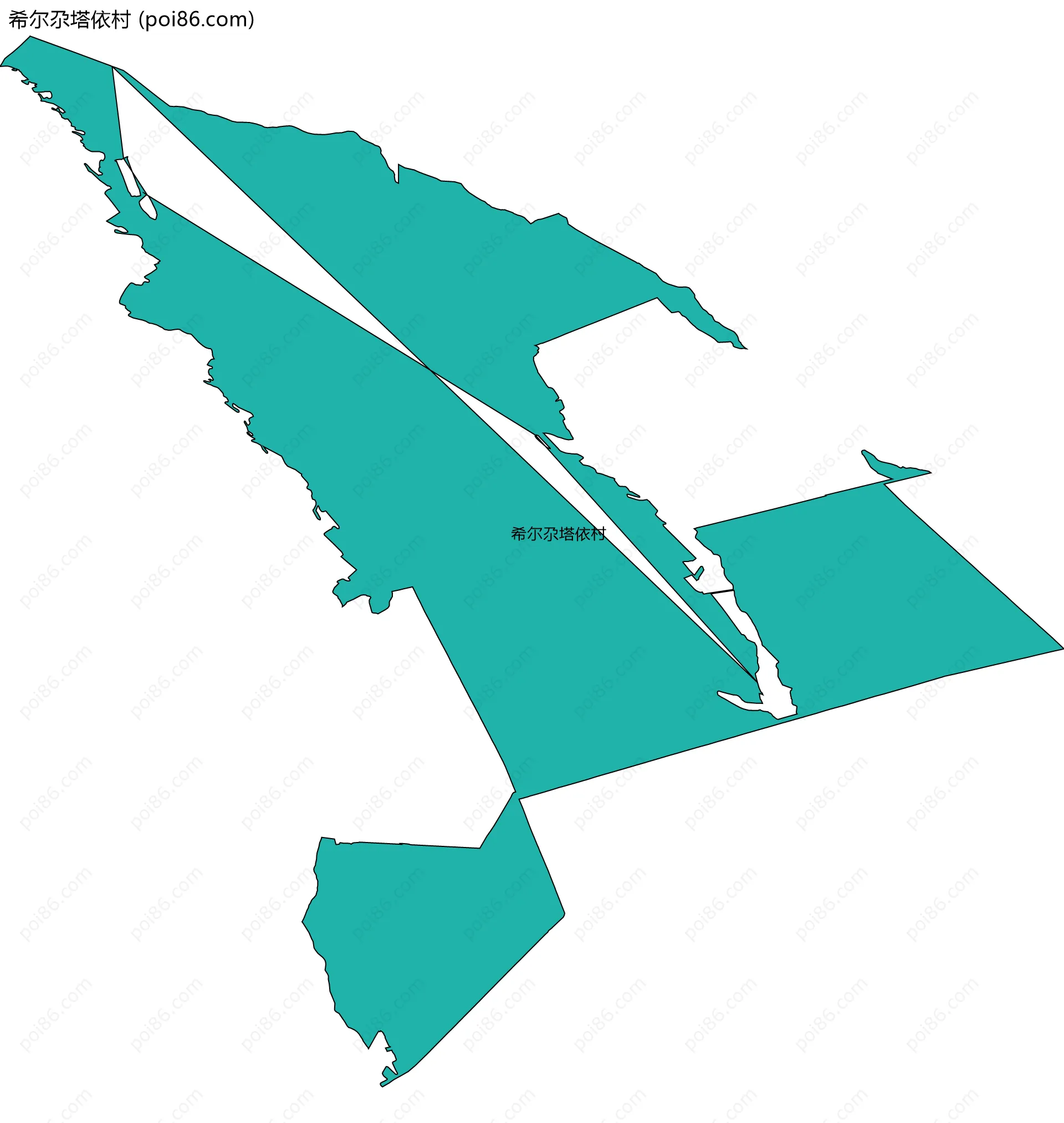 希尔尕塔依村边界地图