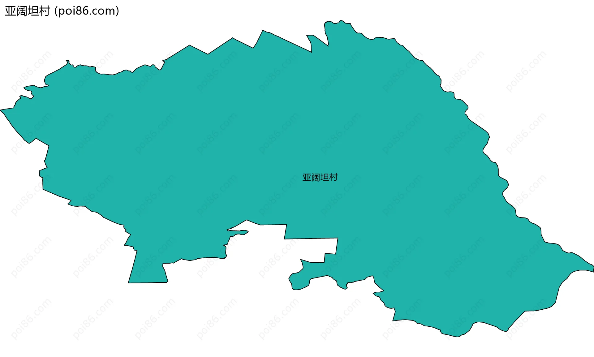 亚阔坦村边界地图