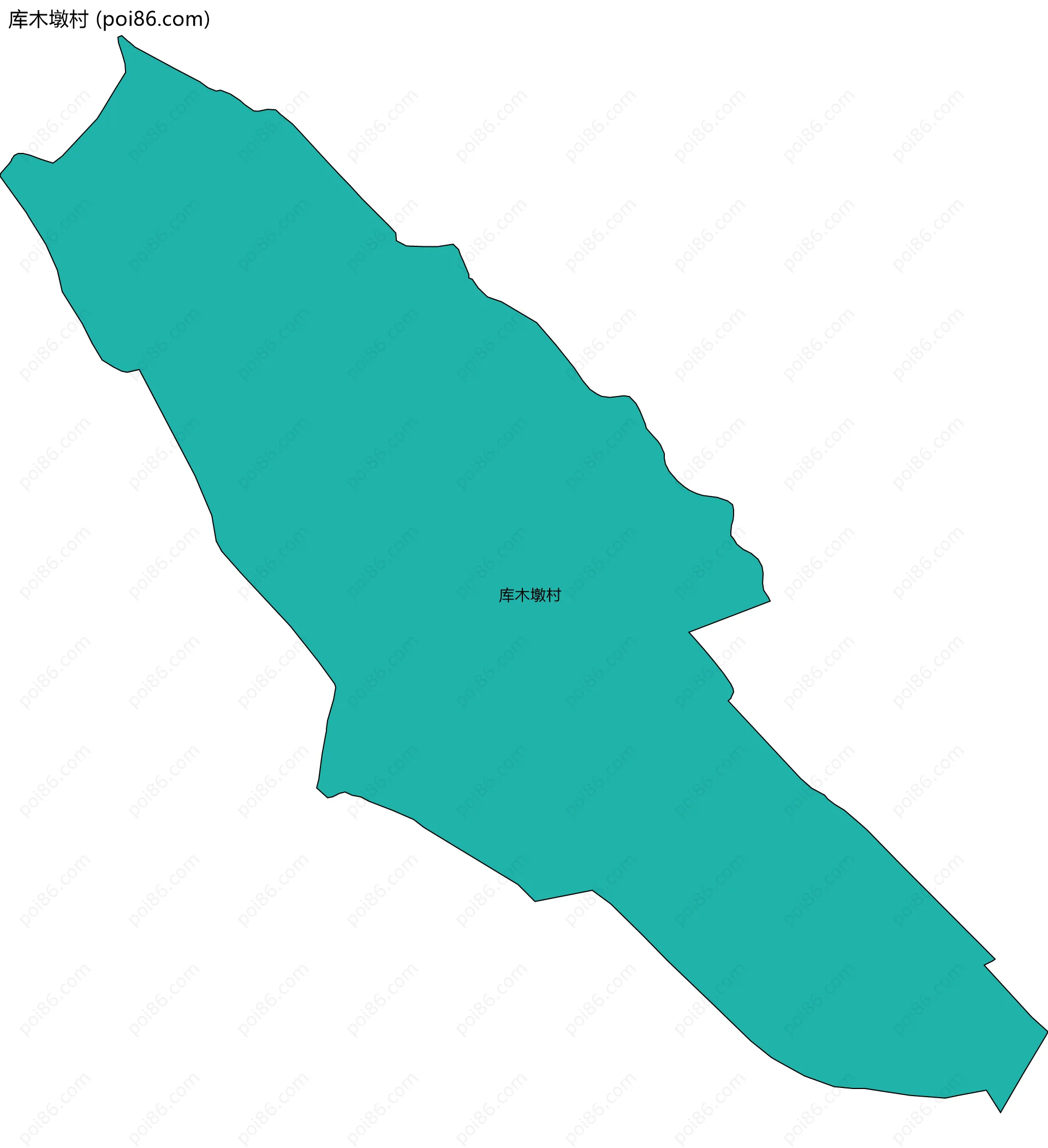 库木墩村边界地图