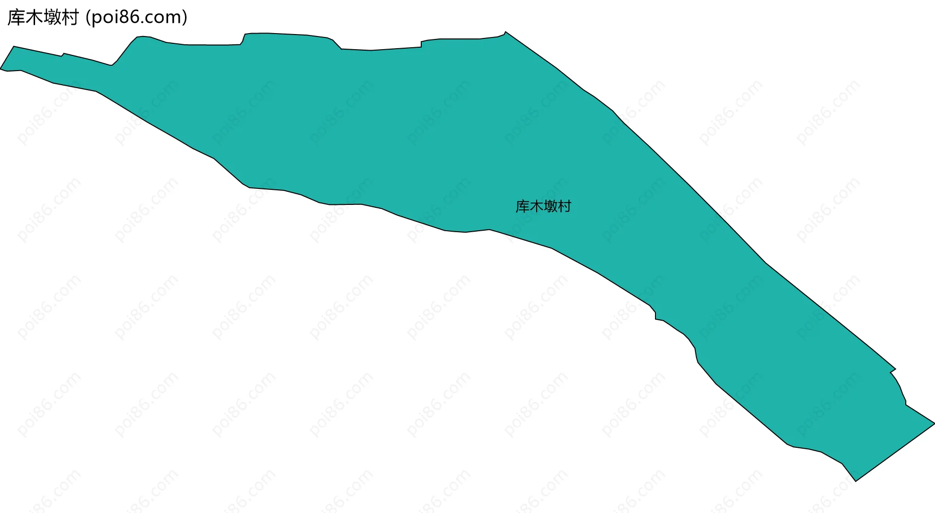 库木墩村边界地图
