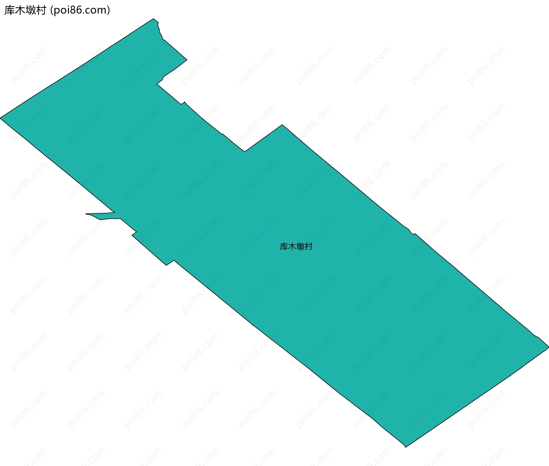 库木墩村边界地图