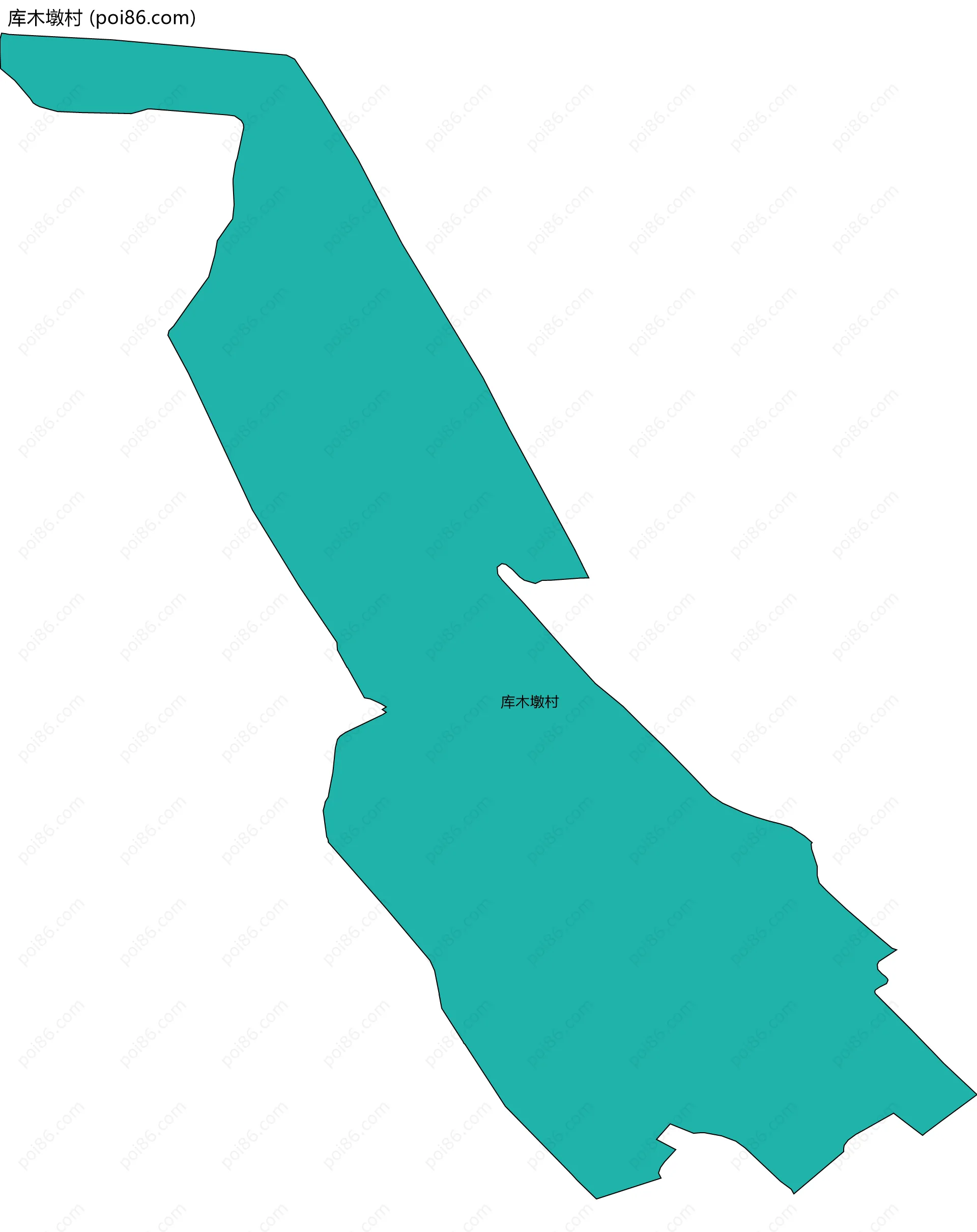 库木墩村边界地图