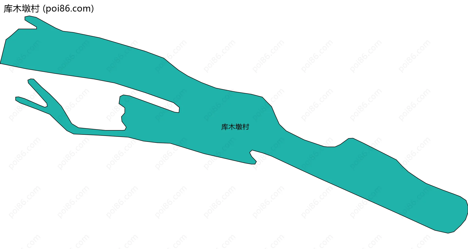 库木墩村边界地图