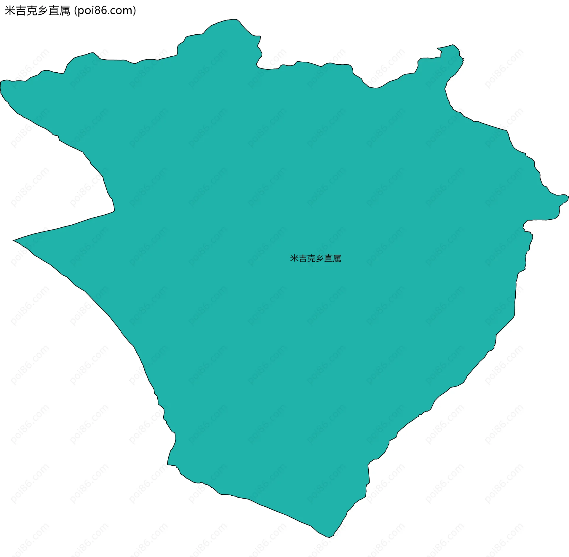 米吉克乡直属边界地图