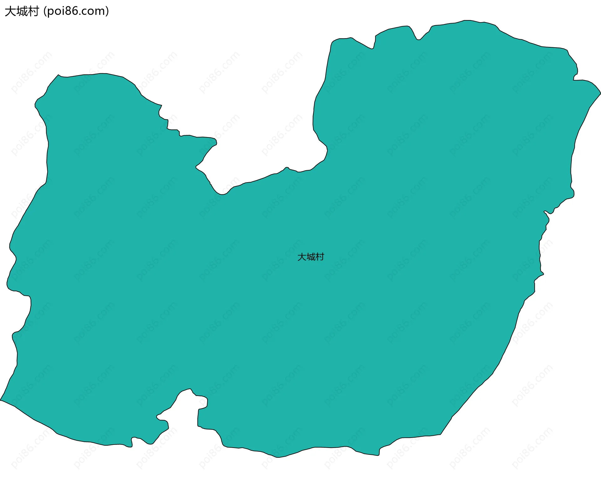 大城村边界地图