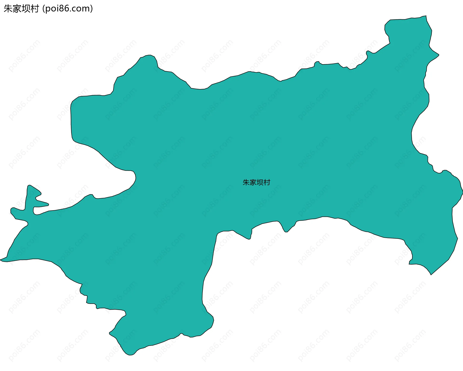 朱家坝村边界地图