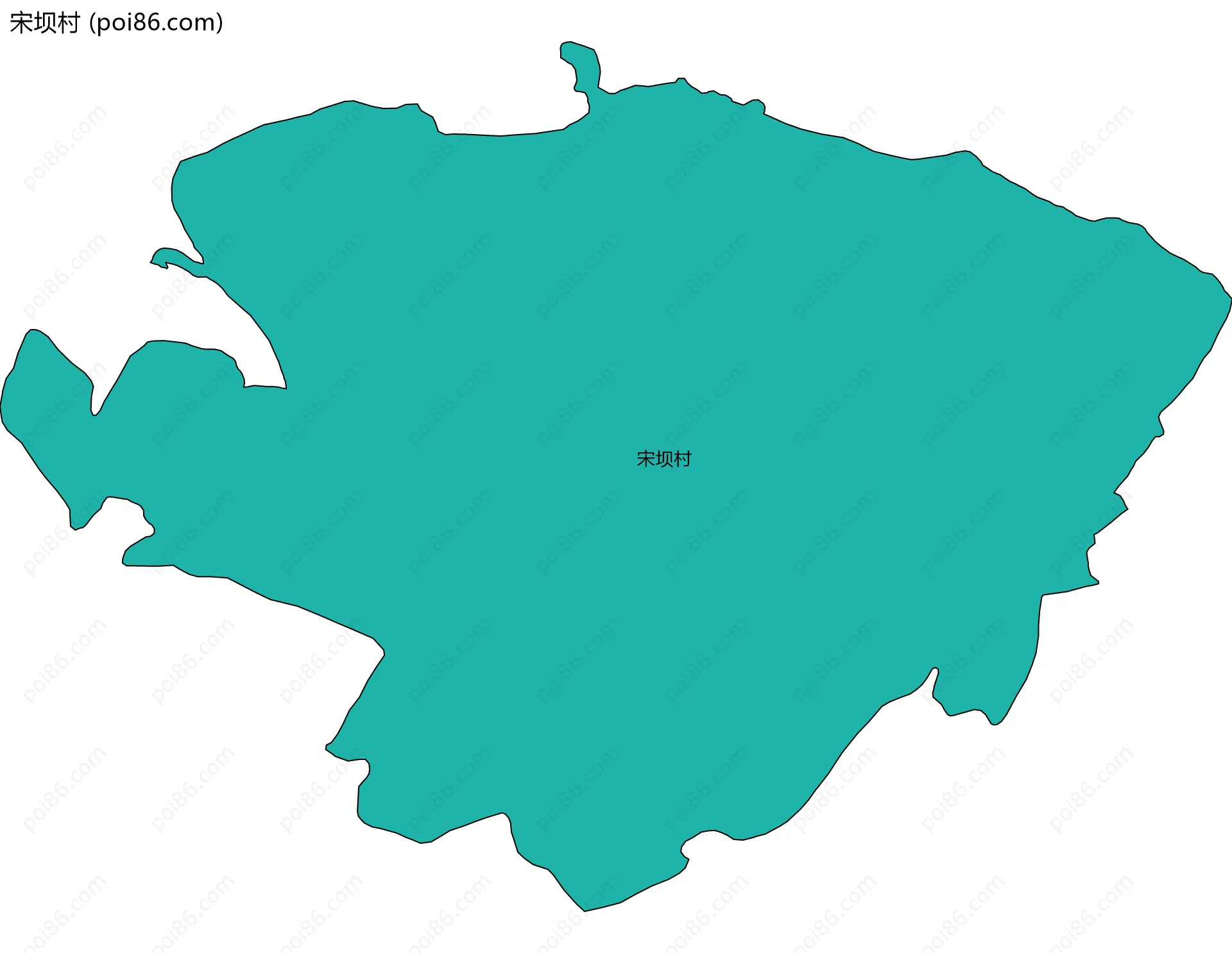宋坝村边界地图